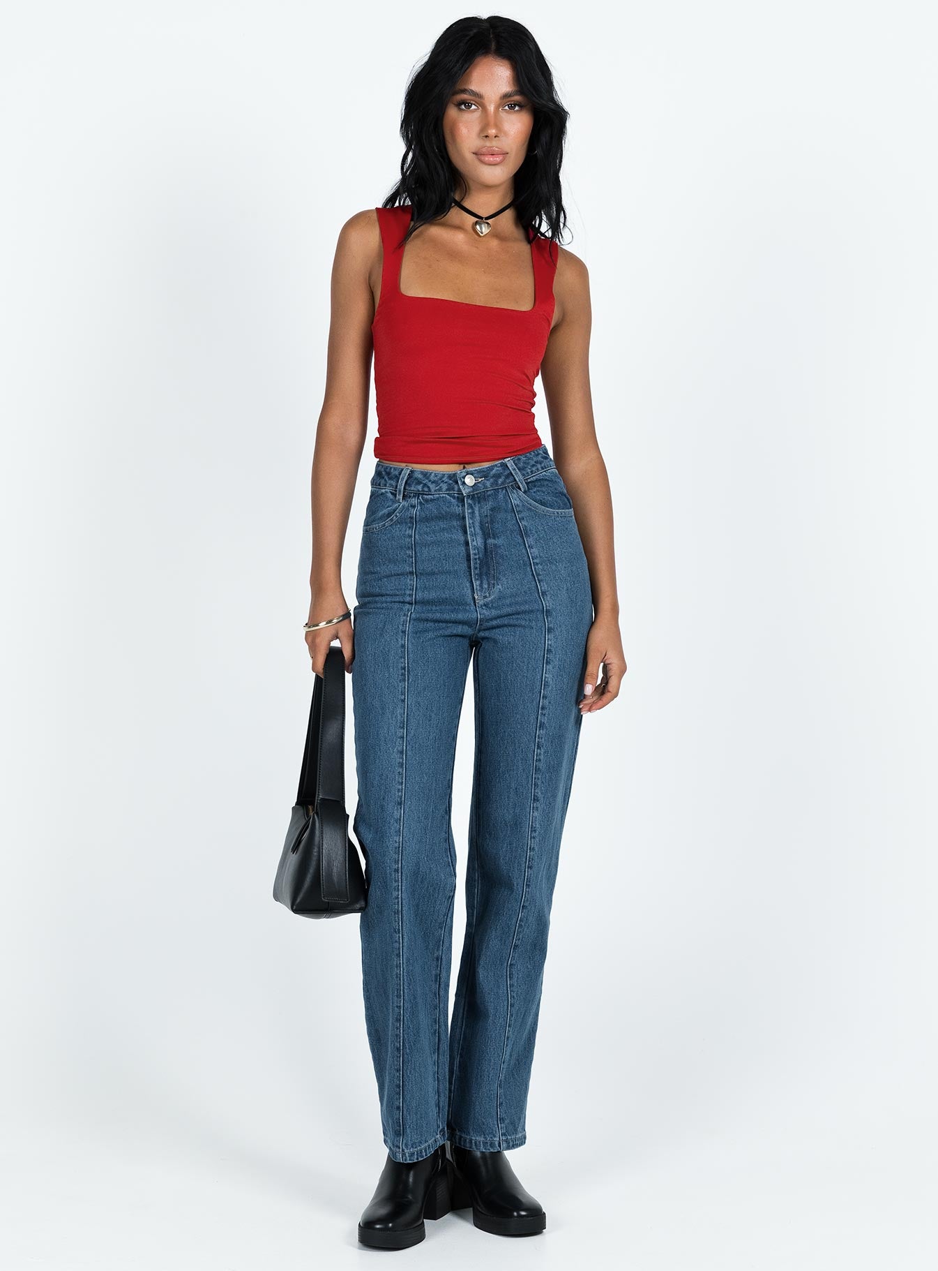 Kirk Straight Leg Jeans Dark Wash Denim-Oh Mollys