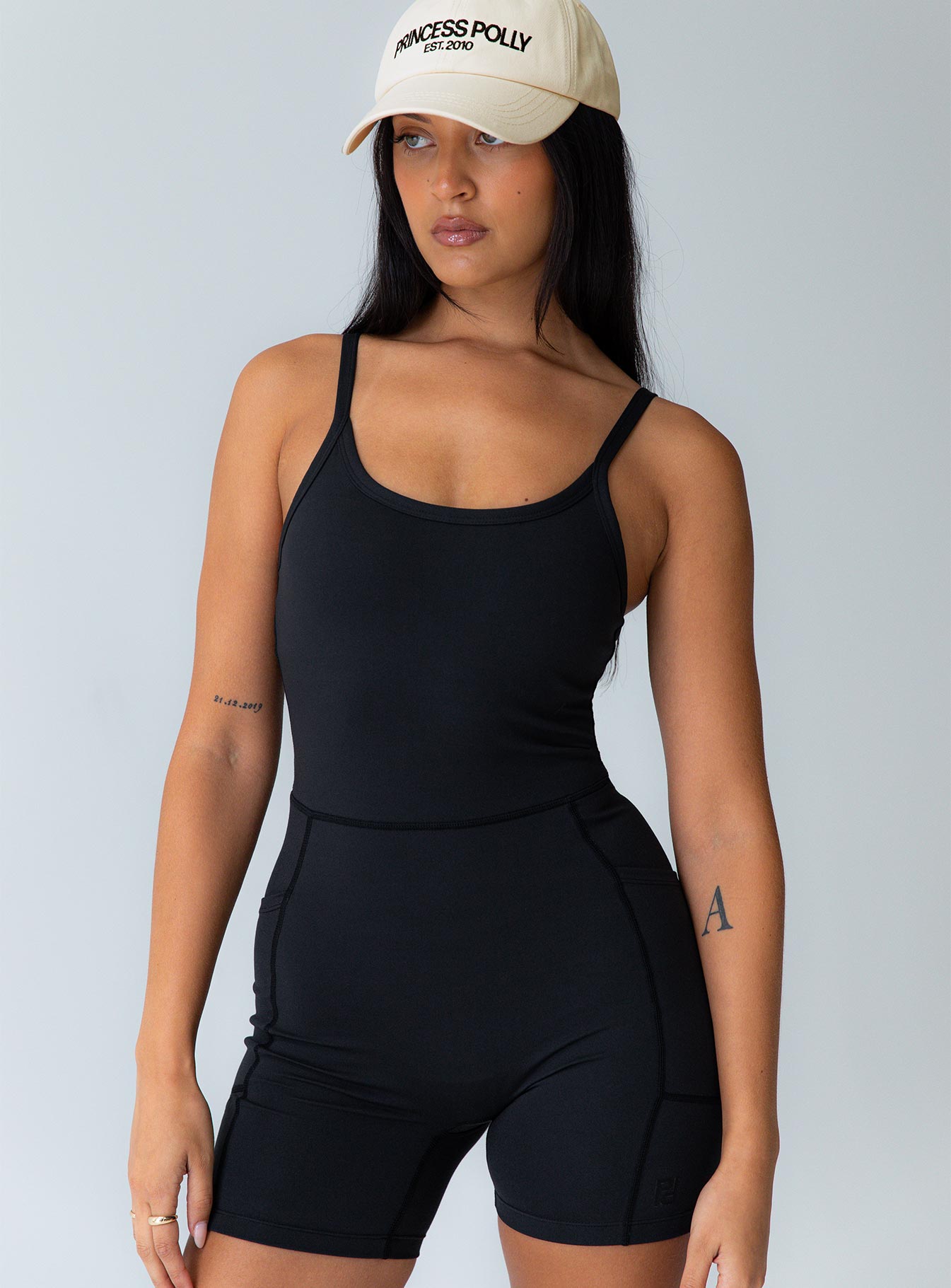 Feel Good Contour Activewear Catsuit Black-Oh Mollys