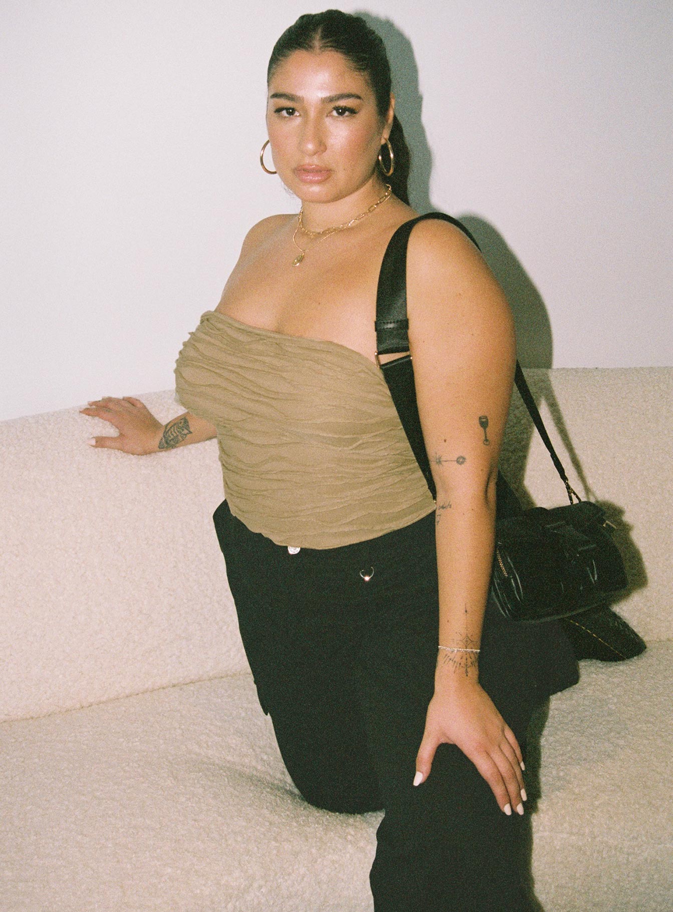 Fallout Mid Rise Cargo Pants Black Curve-Oh Mollys