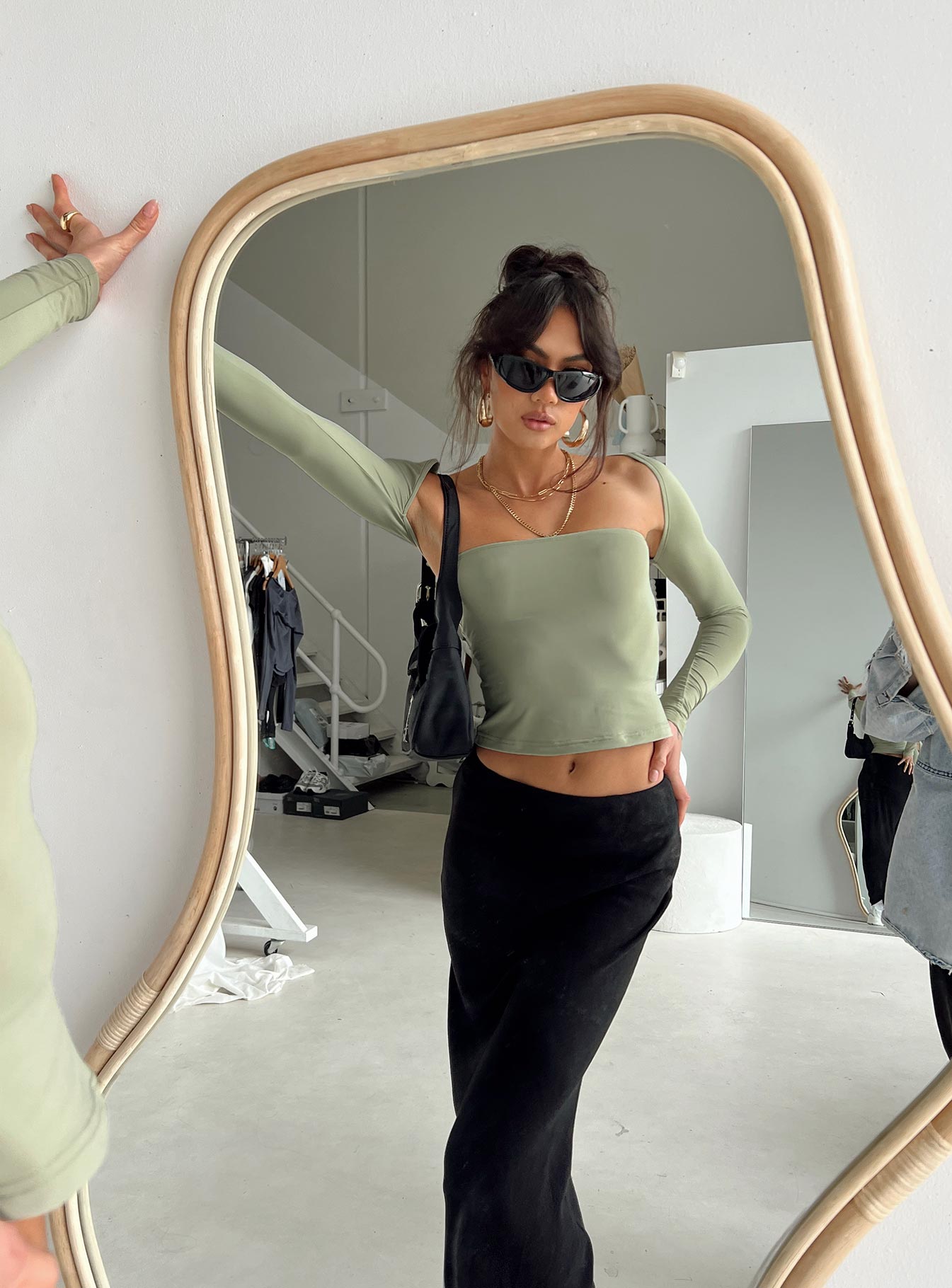 Moran Two Piece Bolero Top Sage-Oh Mollys