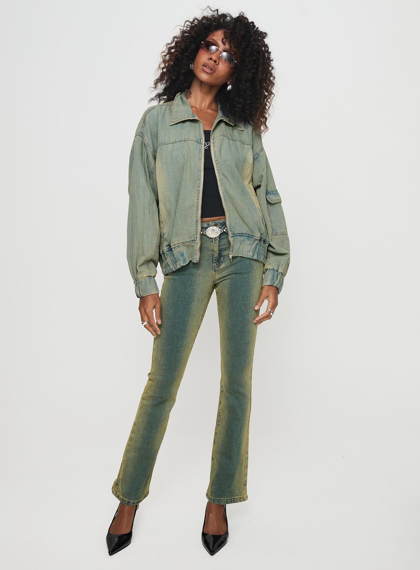 Korbin Denim Bomber Jacket Antique Wash-Oh Mollys