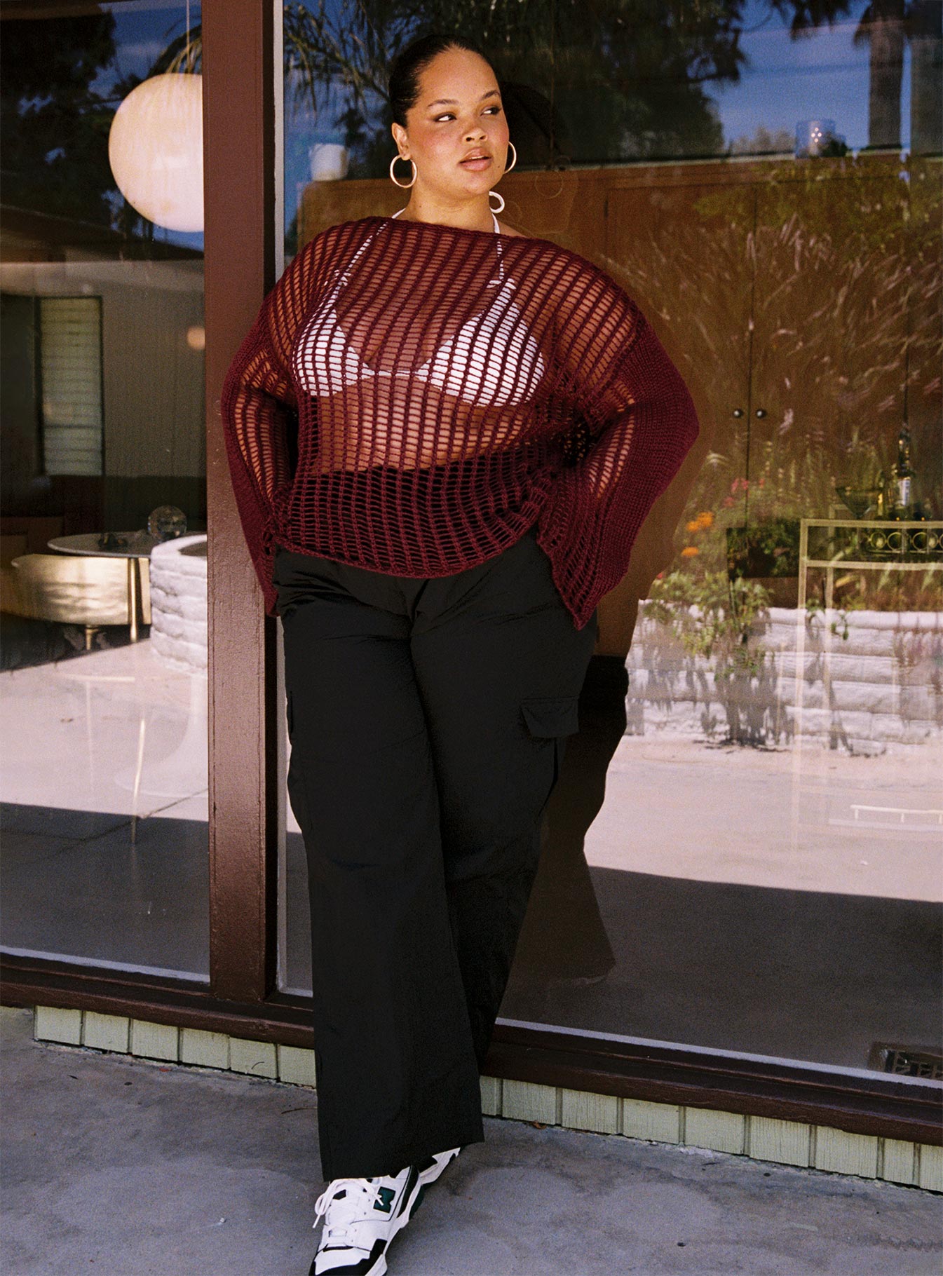 Flossie Parachute Pants Black Curve-Oh Mollys