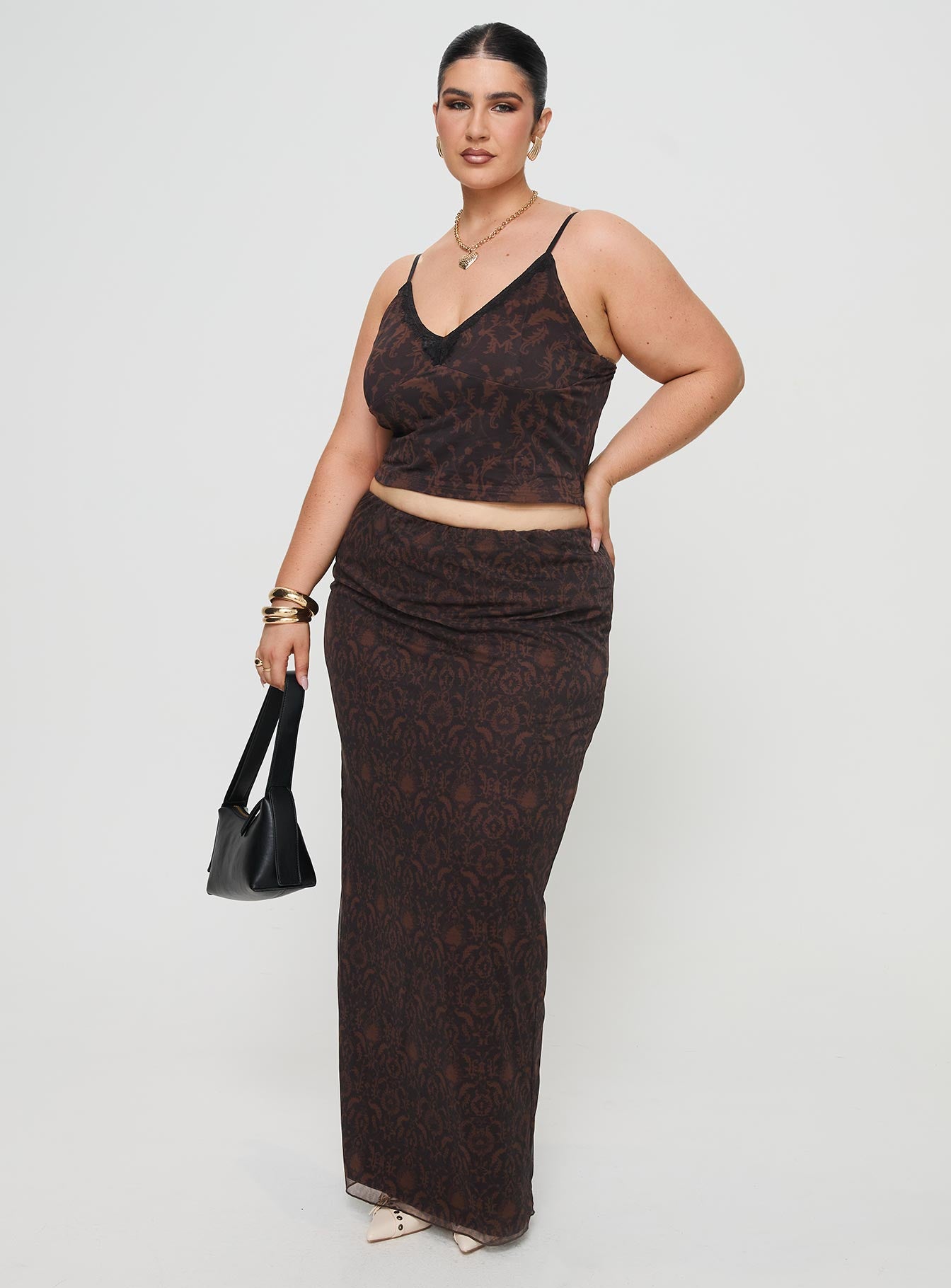 Hostona Maxi Skirt Mutli Curve-Oh Mollys