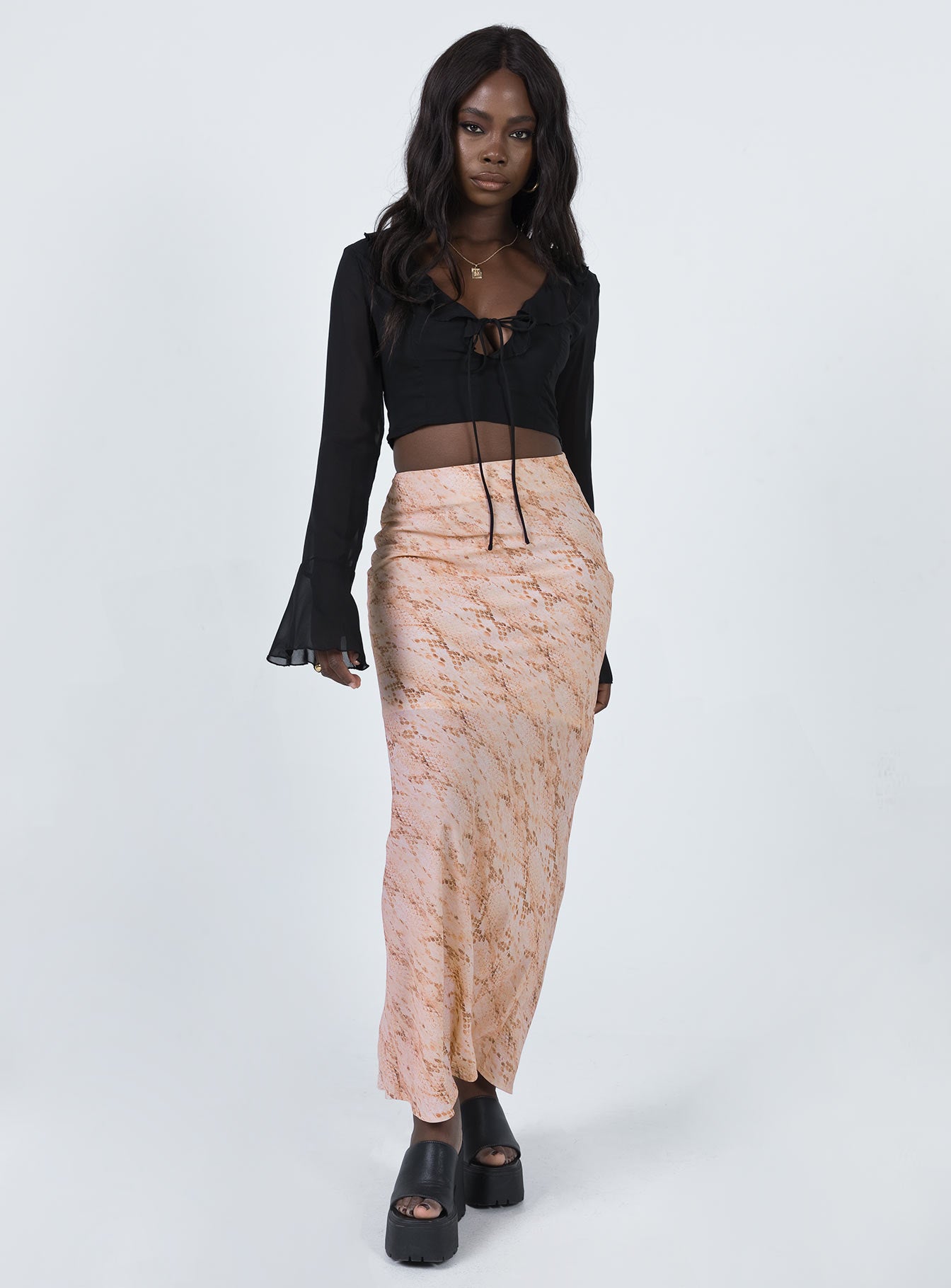 Rayna Maxi Skirt Snake-Oh Mollys