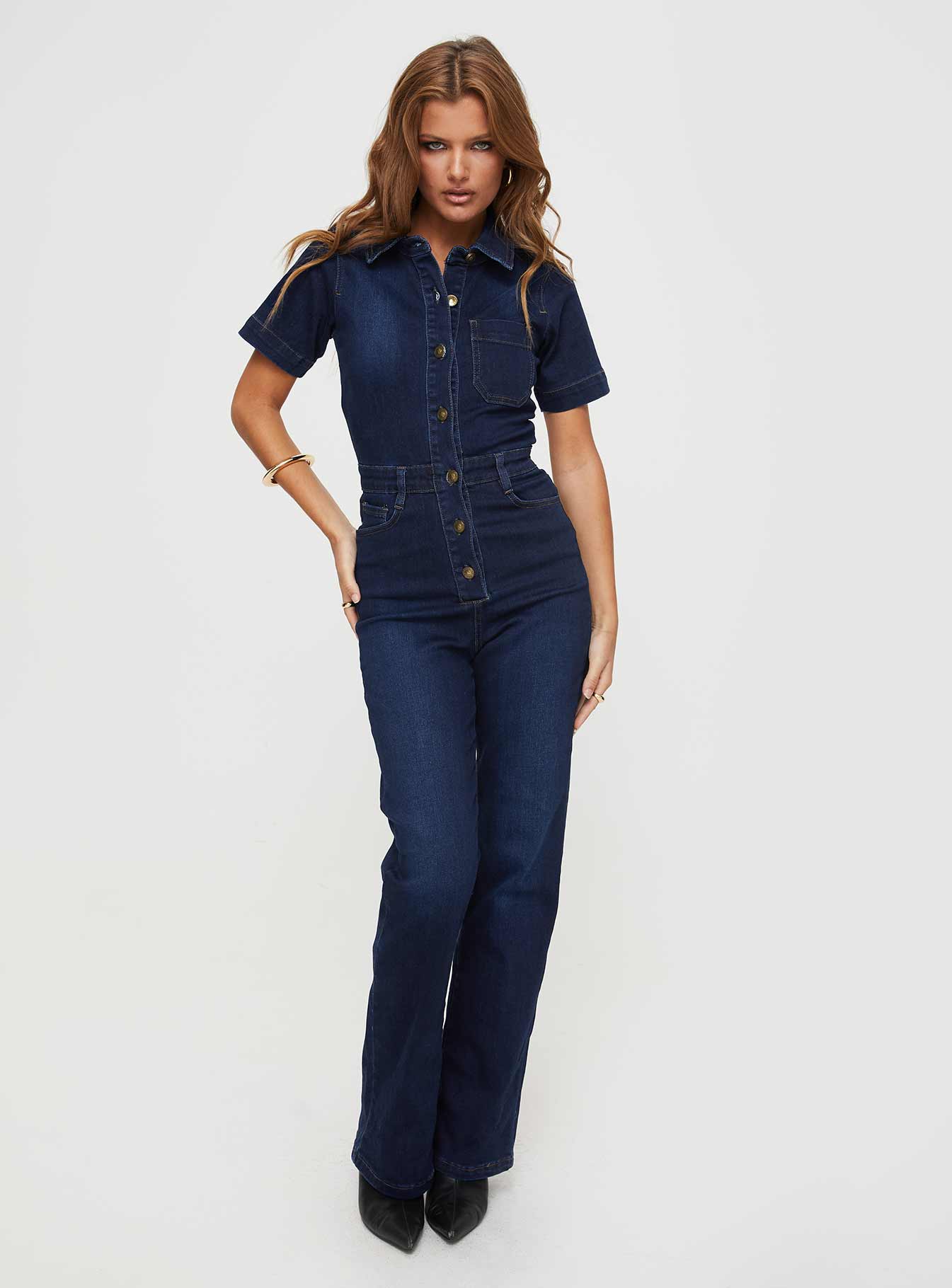 Muro Denim Jumpsuit Blue-Oh Mollys