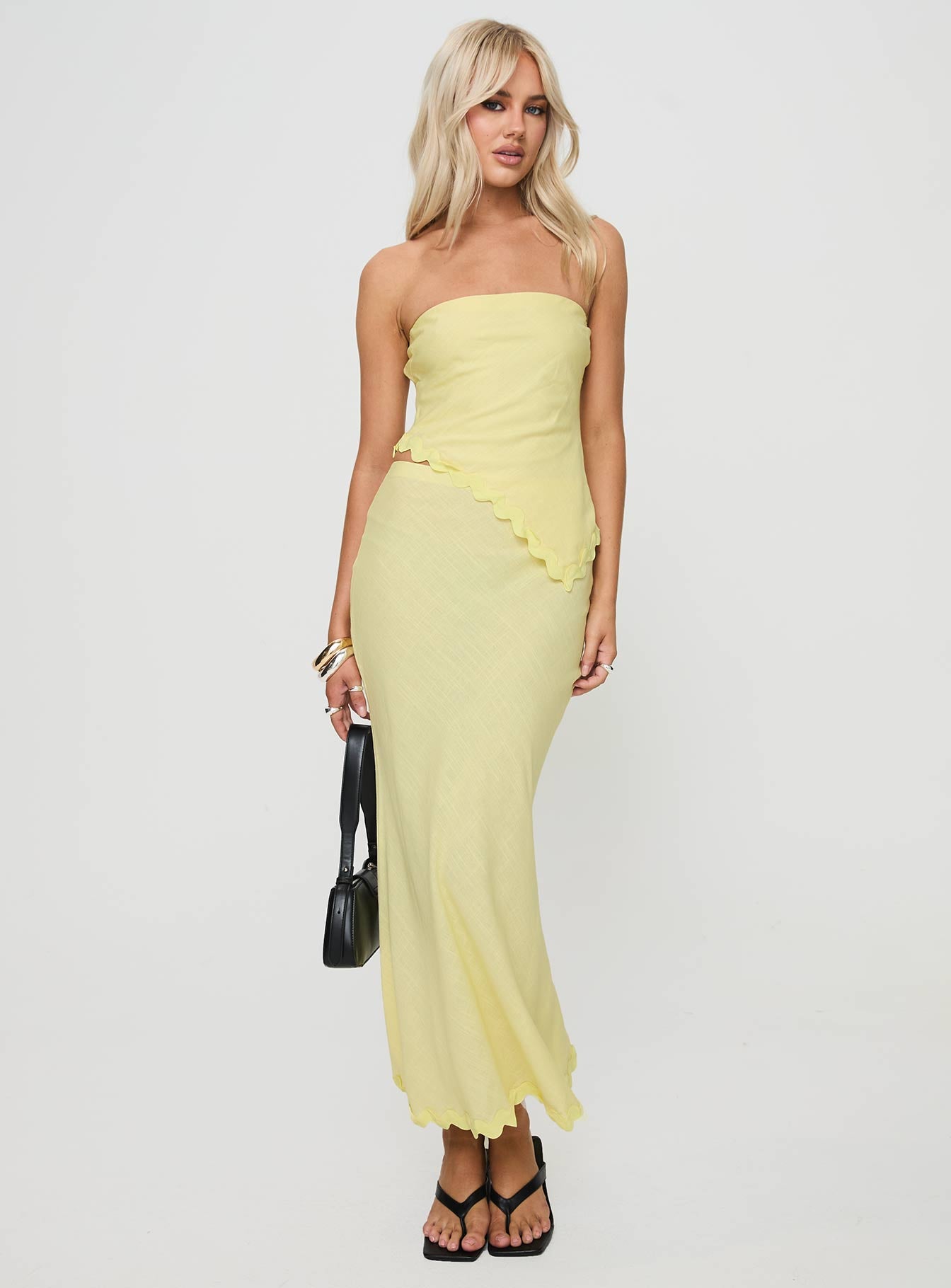 Silvershore Maxi Skirt Yellow-Oh Mollys