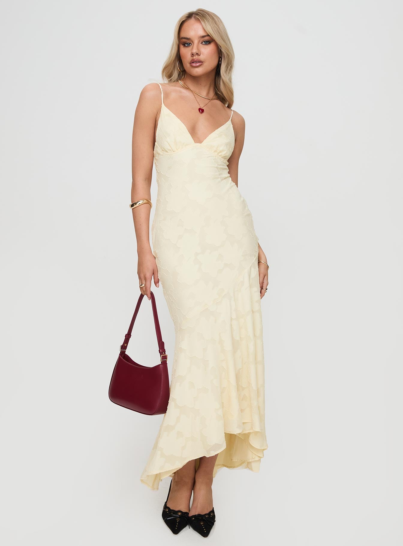 Cyrene Maxi Dress Lemon-Oh Mollys