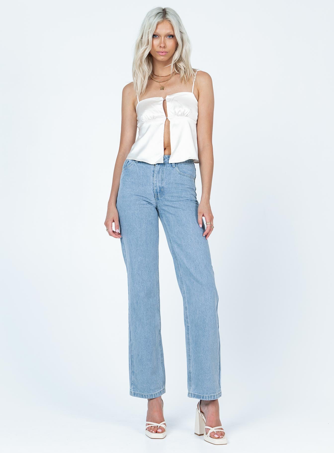 Maverick Mid Waist Jean Denim-Oh Mollys