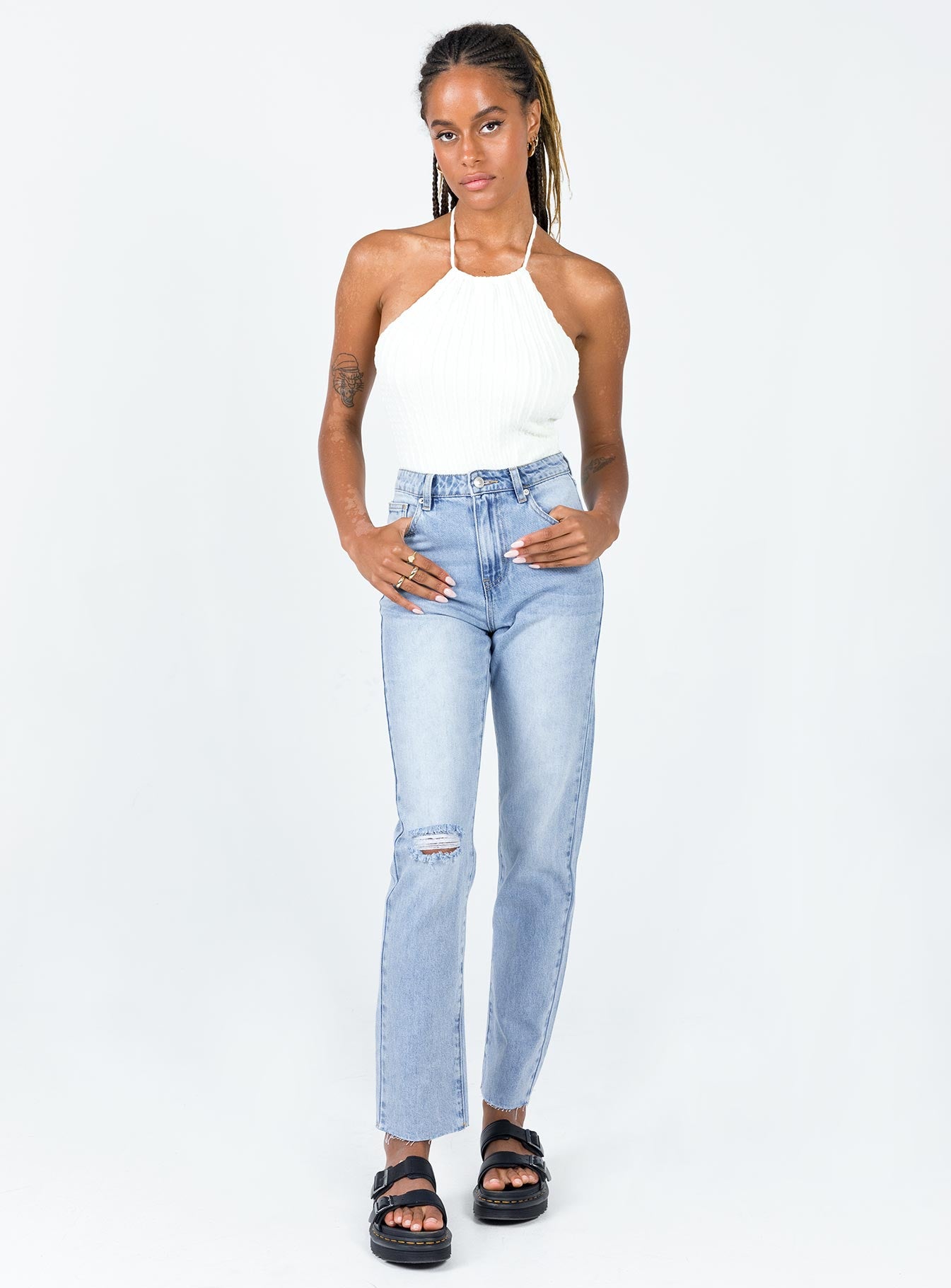 Evelyn Low Rise Denim Jeans-Oh Mollys