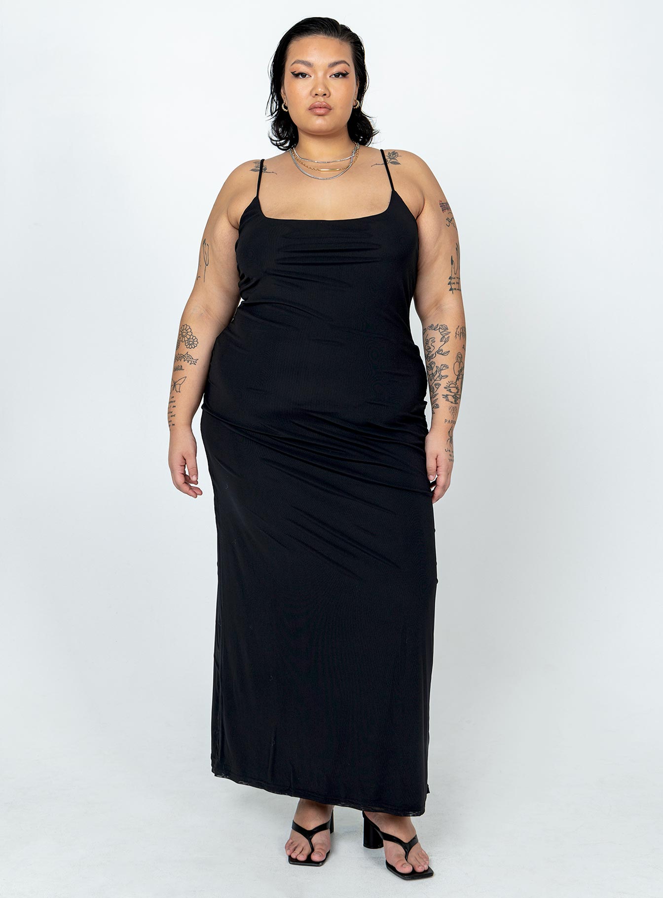 Knox Maxi Dress Black Curve-Oh Mollys