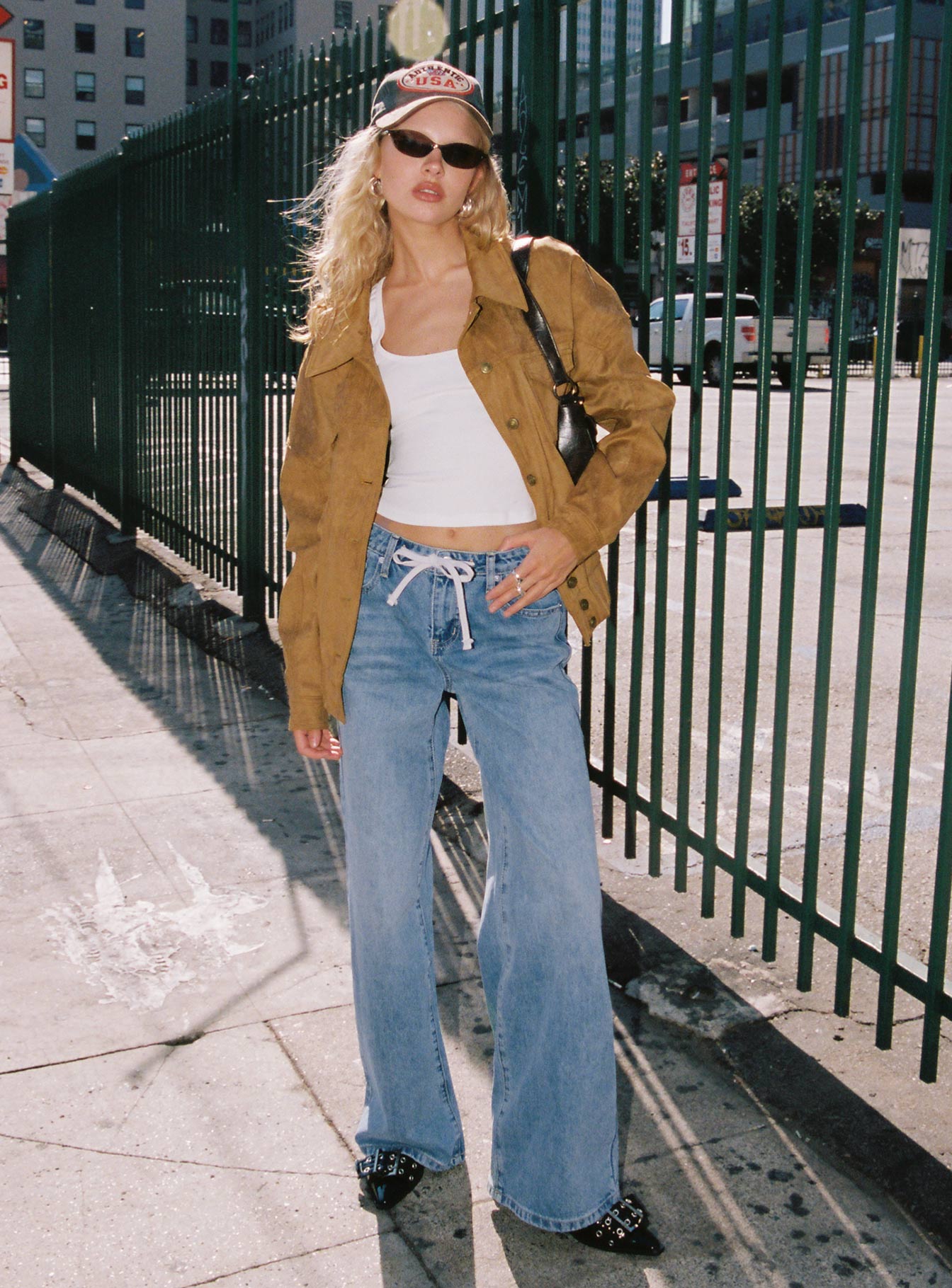 Ristretto Faux Suede Bomber Brown-Oh Mollys