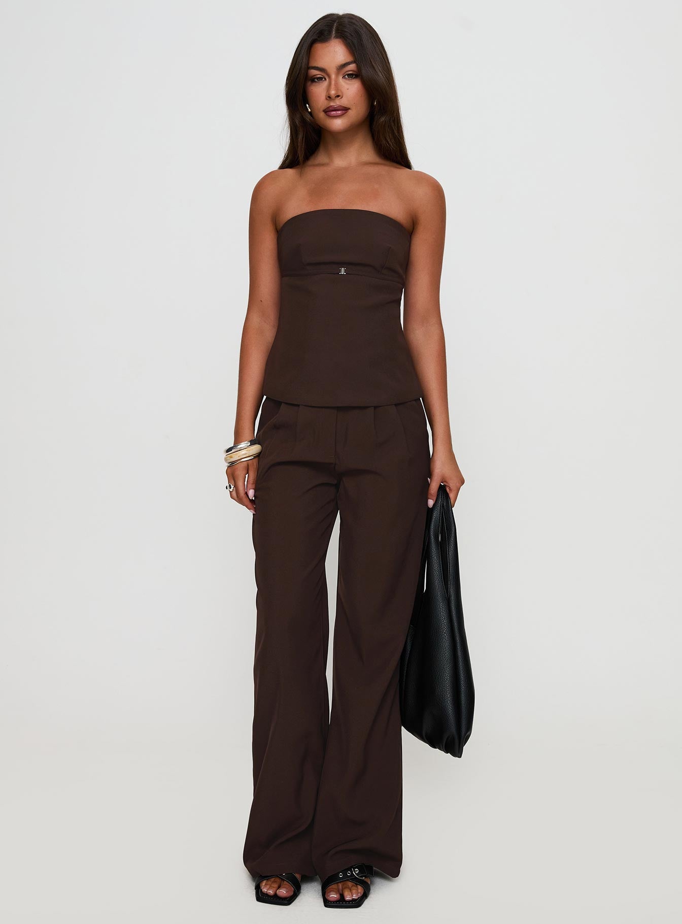 Irresistible Strapless Top Chocolate-Oh Mollys