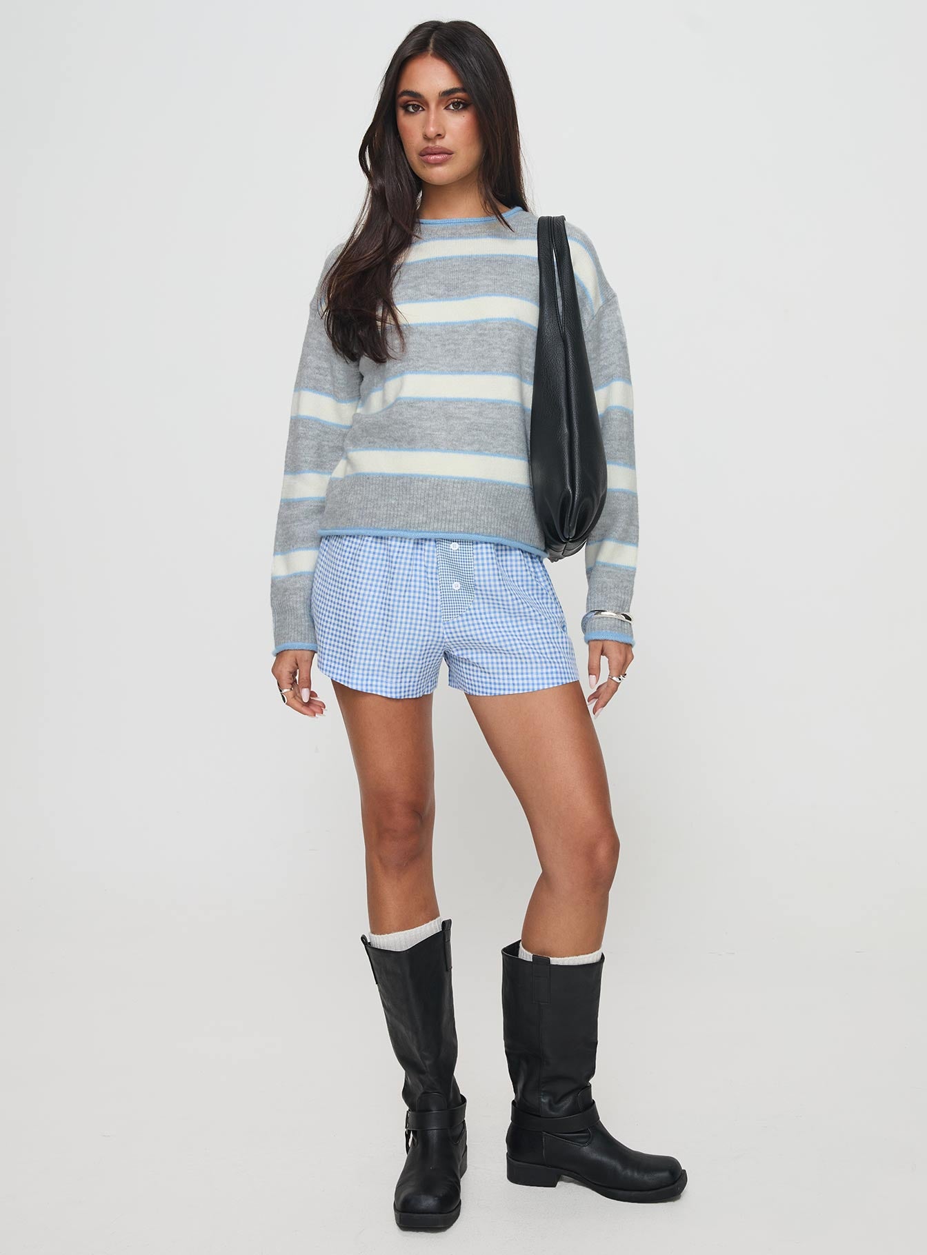 Clydie Knit Sweater Grey-Oh Mollys