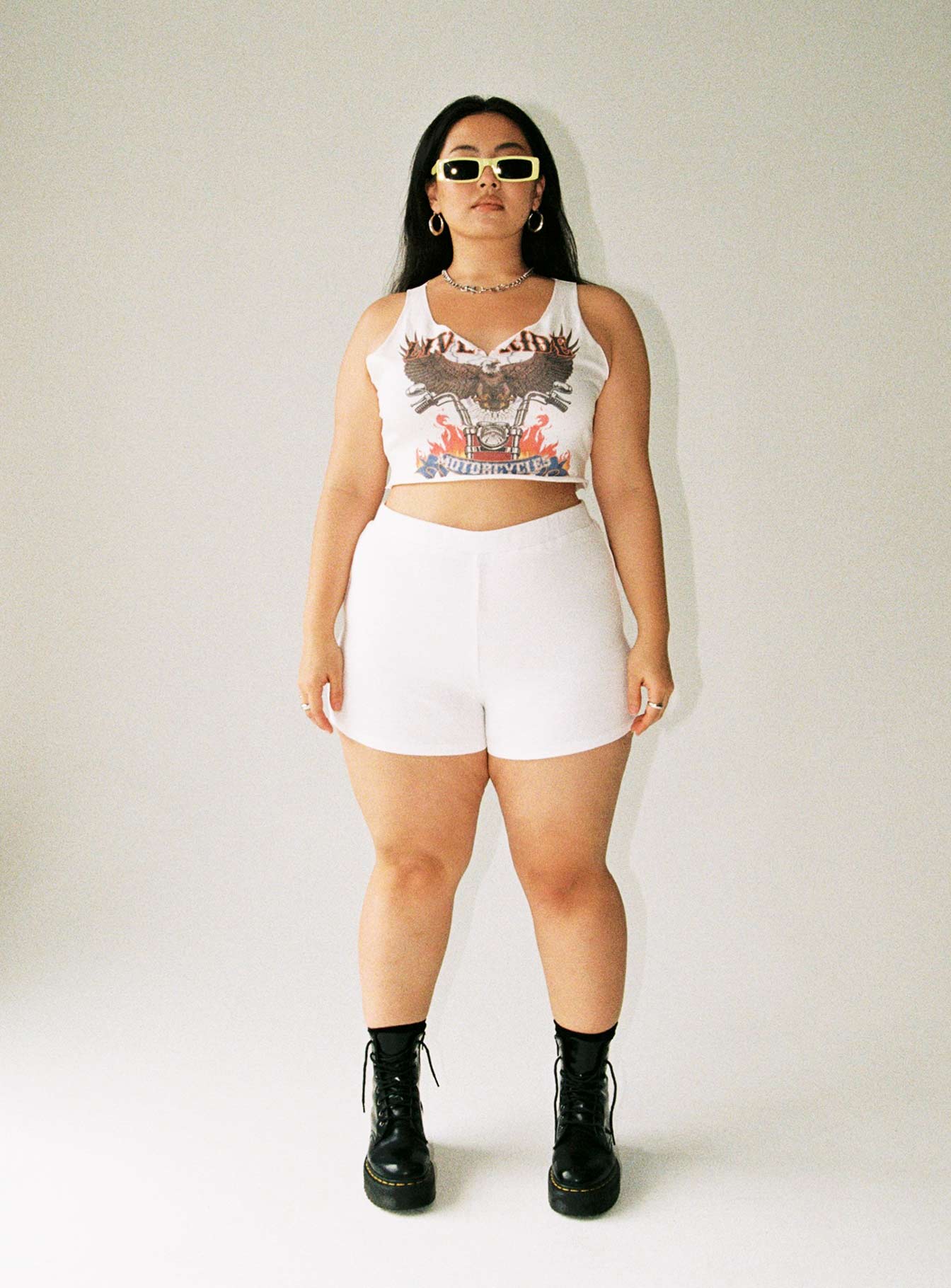 Organic Bailey Bike Short White Curve-Oh Mollys