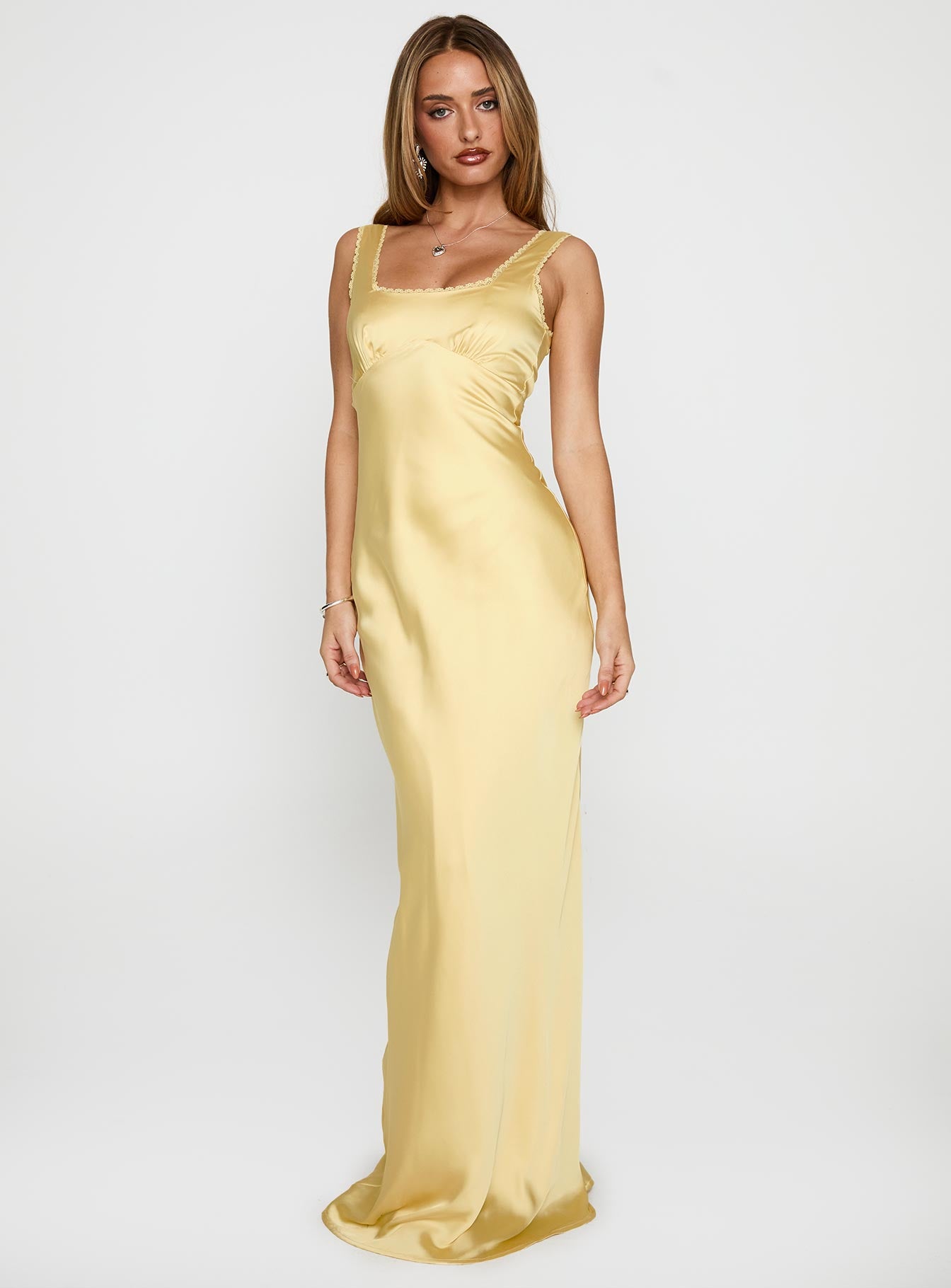 Dasha Maxi Dress Lemon-Oh Mollys
