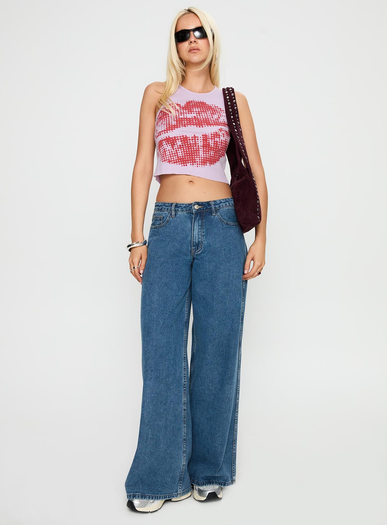 Kiss Of Love Graphic Top Purple-Oh Mollys