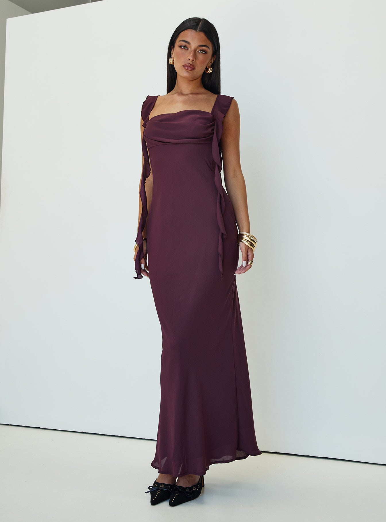Lanai Maxi Dress Plum Petite-Oh Mollys