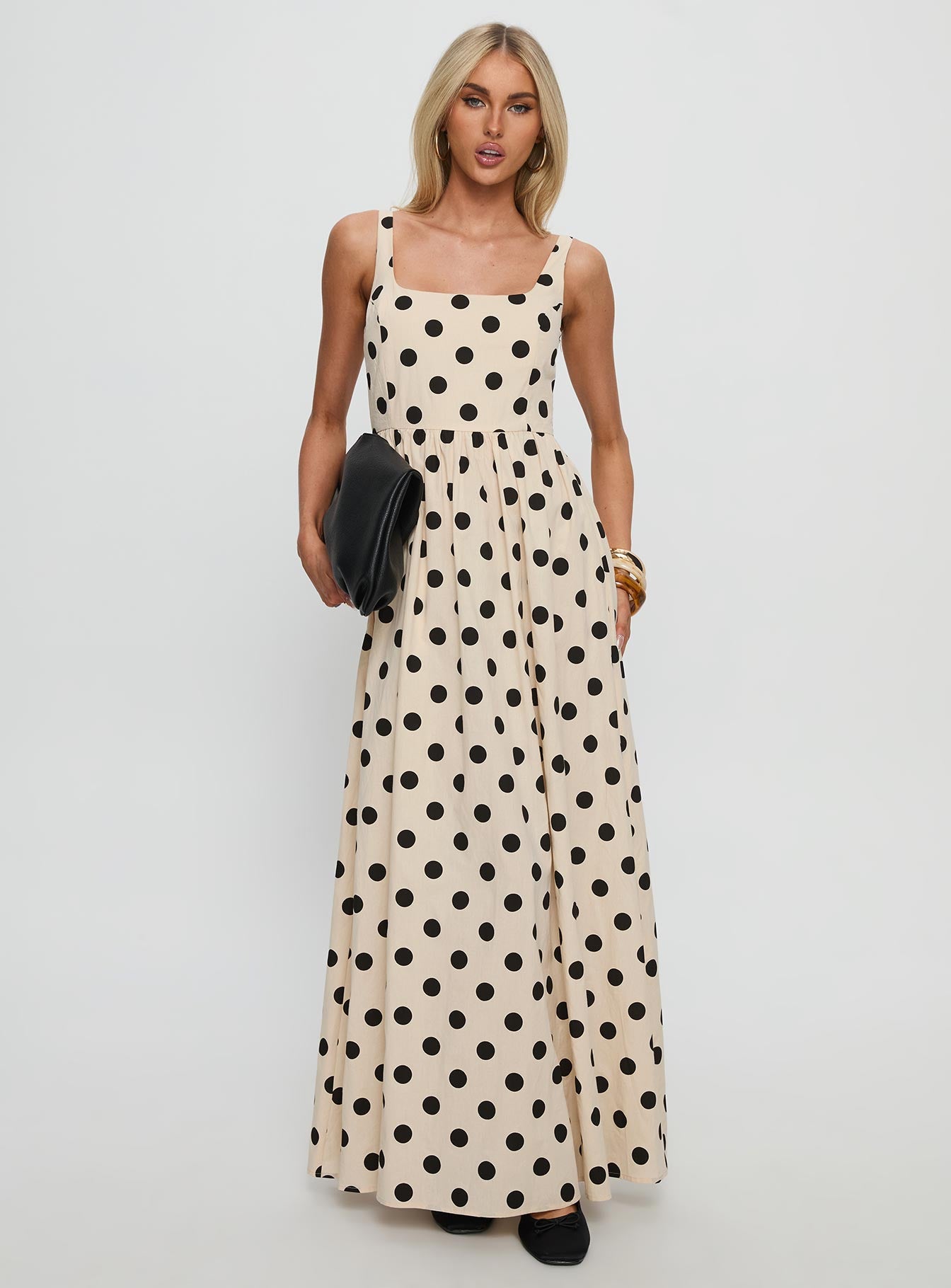 Cartmel Maxi Dress Cream / Polka Dot-Oh Mollys