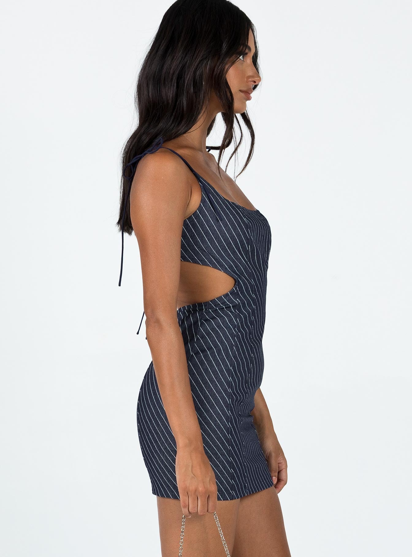 Diez Mini Dress Denim Stripe-Oh Mollys