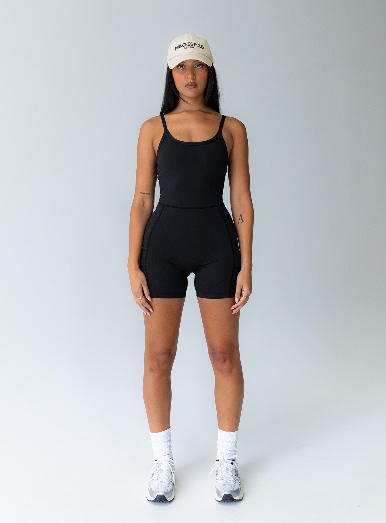 Feel Good Contour Activewear Catsuit Black-Oh Mollys