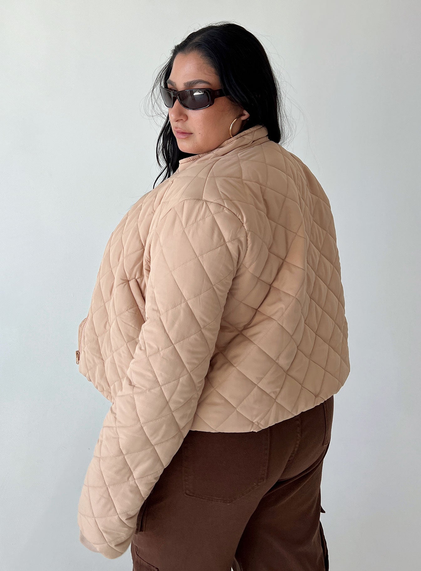 Lucia Jacket Beige Curve-Oh Mollys