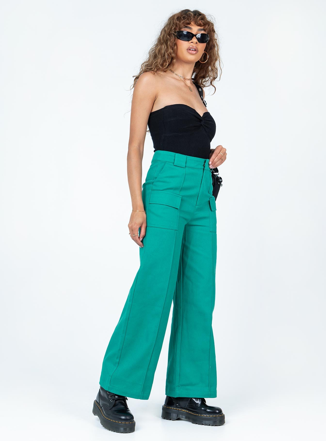 Rubie-Jane Pants Green-Oh Mollys