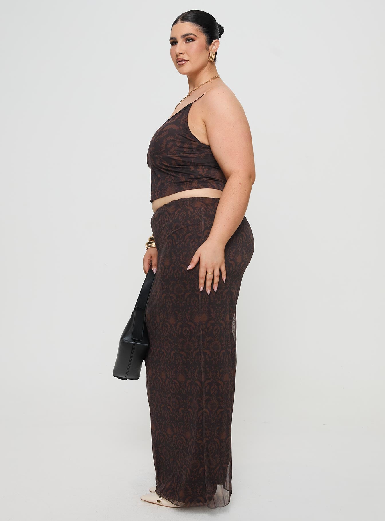 Hostona Maxi Skirt Mutli Curve-Oh Mollys