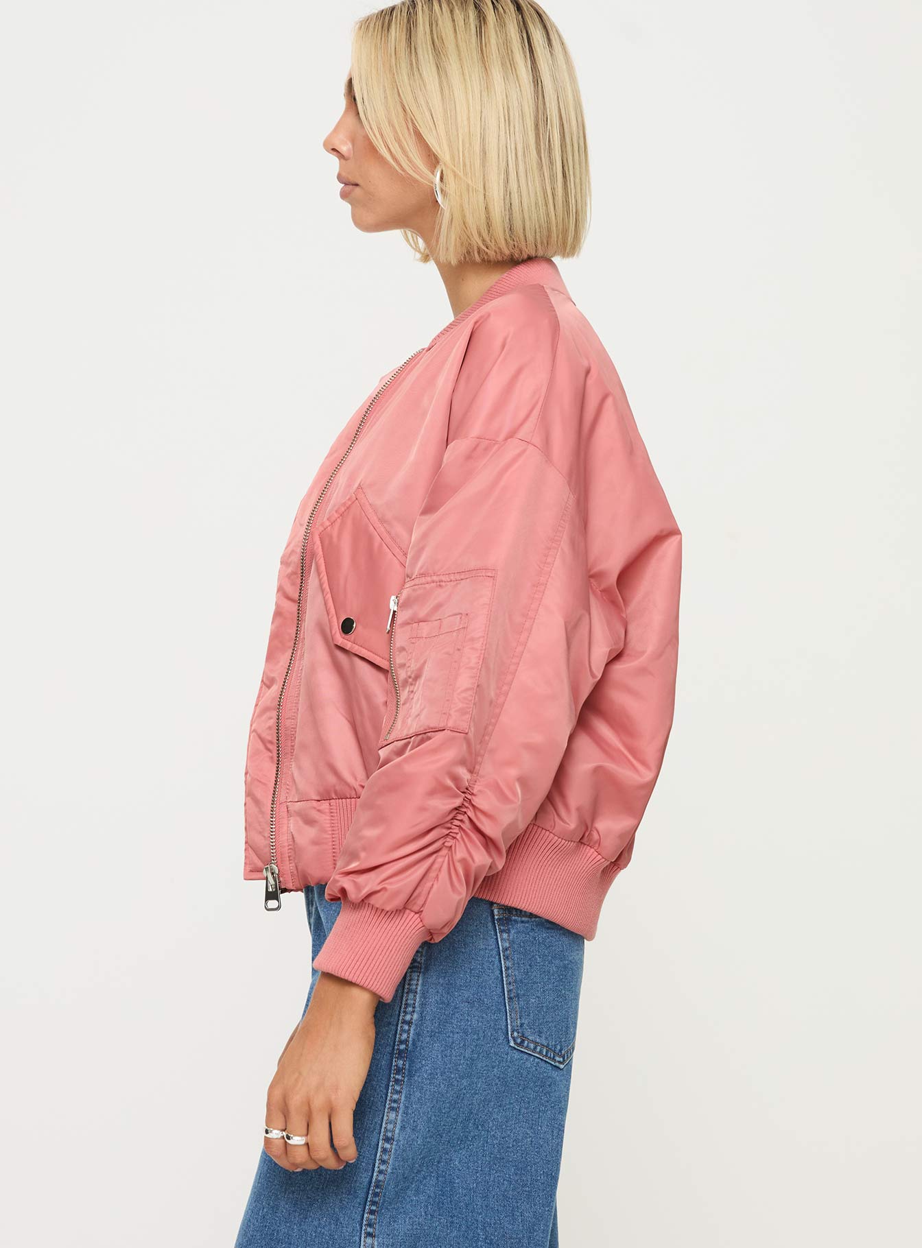 Regarn Bomber Jacket Dusted Rose-Oh Mollys