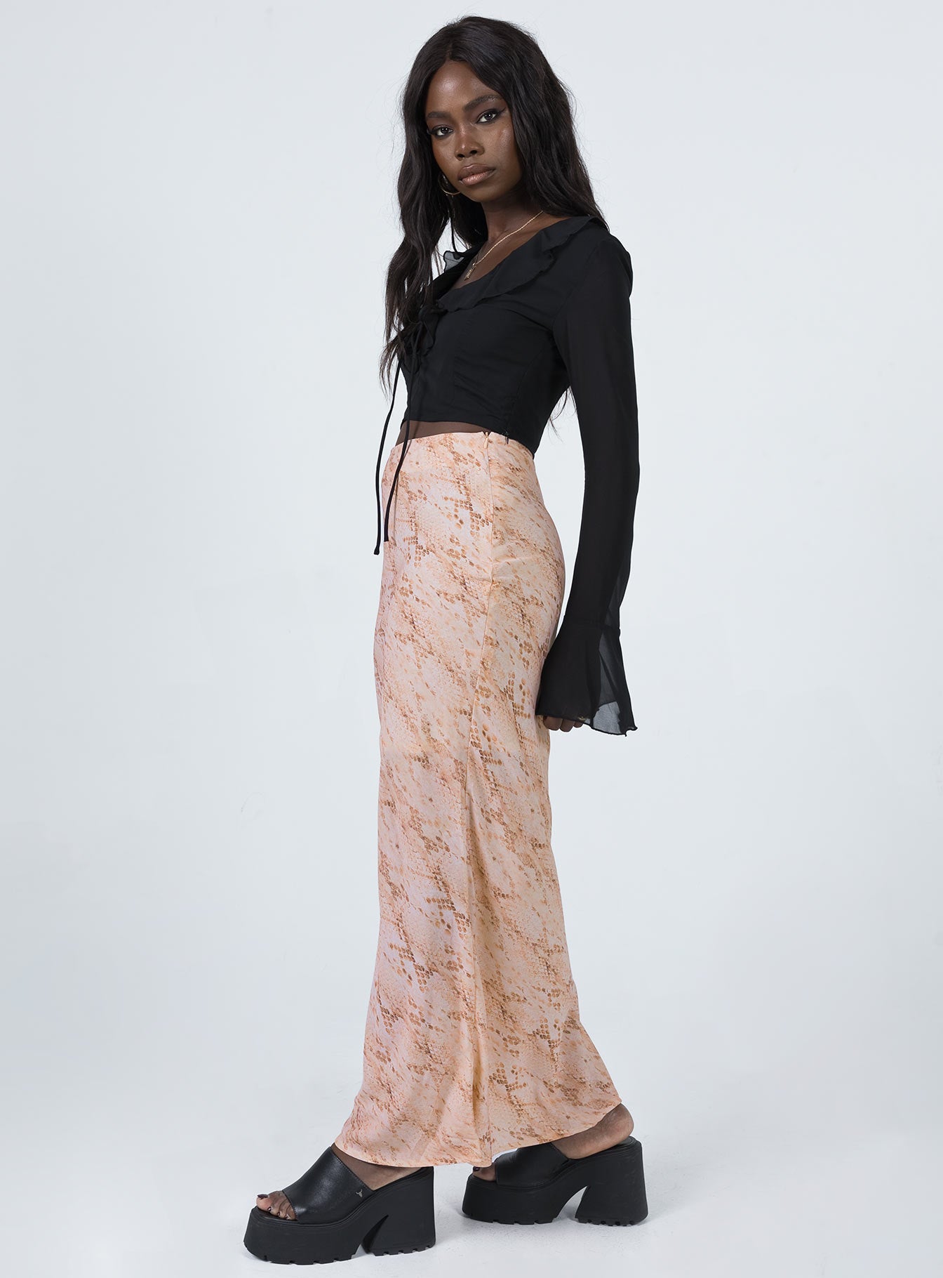 Rayna Maxi Skirt Snake-Oh Mollys