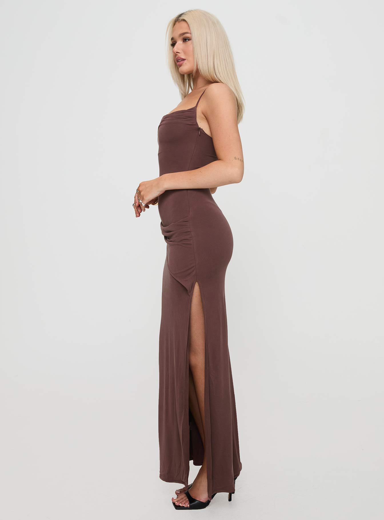 Marchesi Maxi Dress Chocolate-Oh Mollys