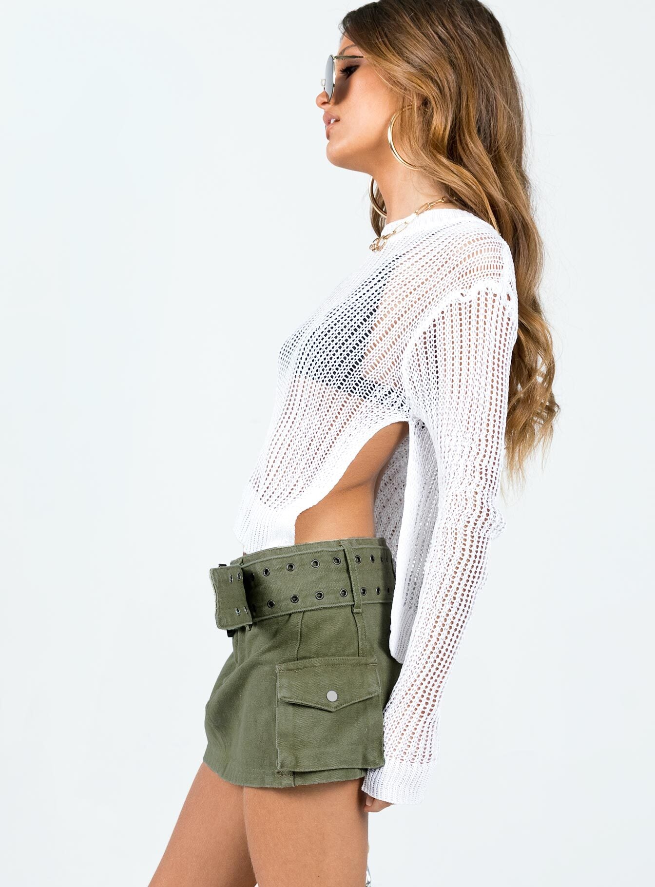Iconic Cargo Mini Skirt Khaki-Oh Mollys