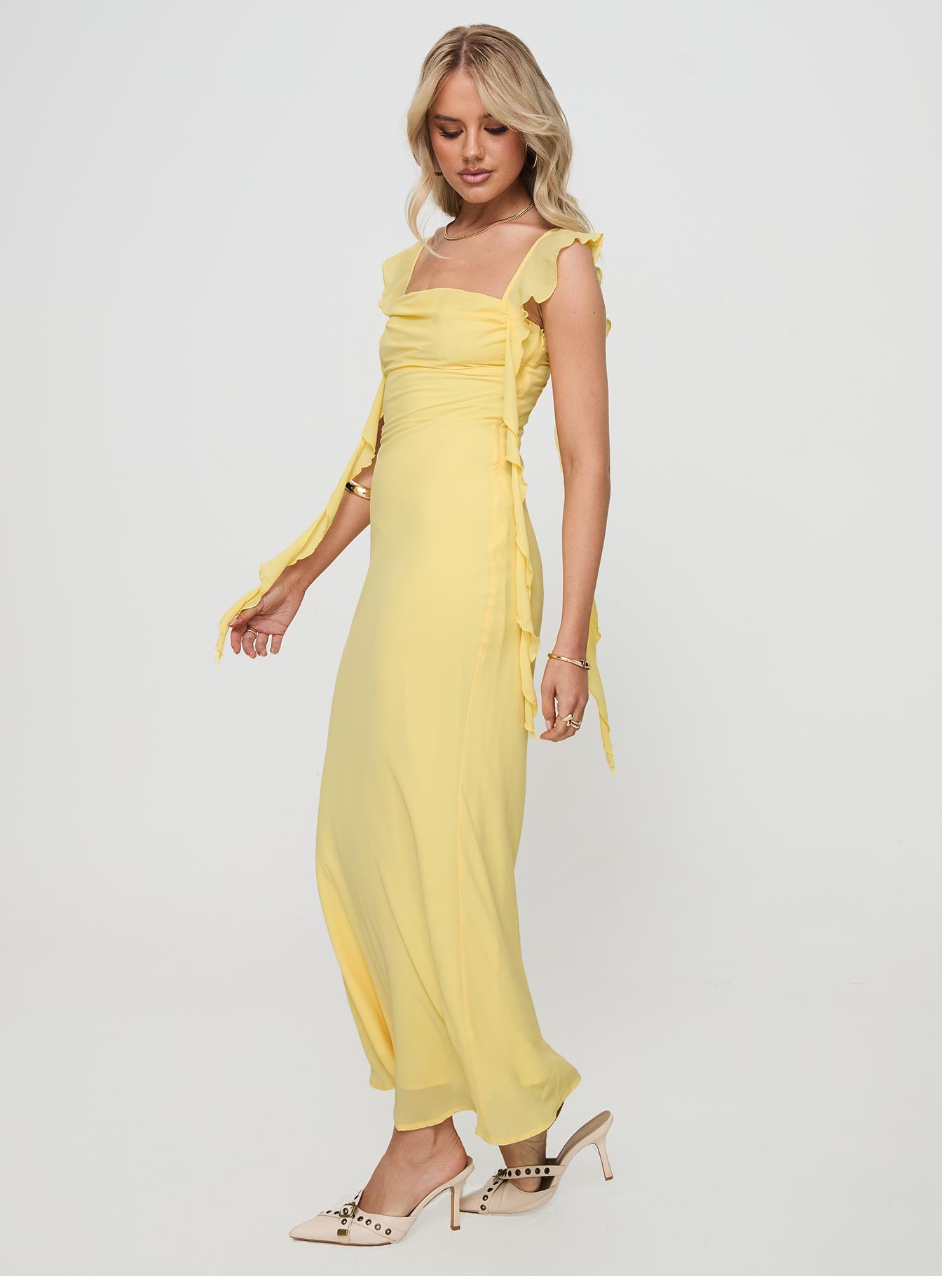 Lanai Maxi Dress Lemon-Oh Mollys