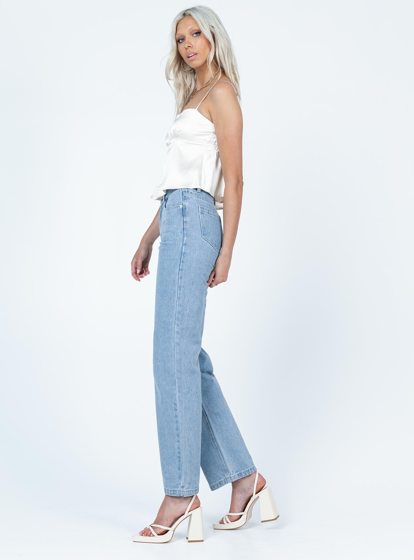 Maverick Mid Waist Jean Denim-Oh Mollys