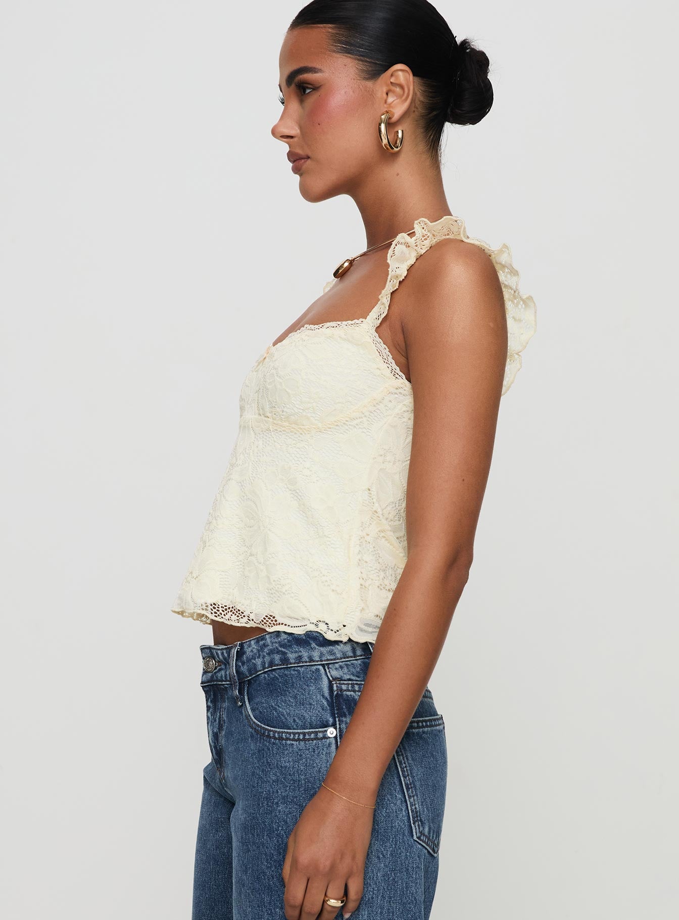 Madaleine Lace Top Cream-Oh Mollys