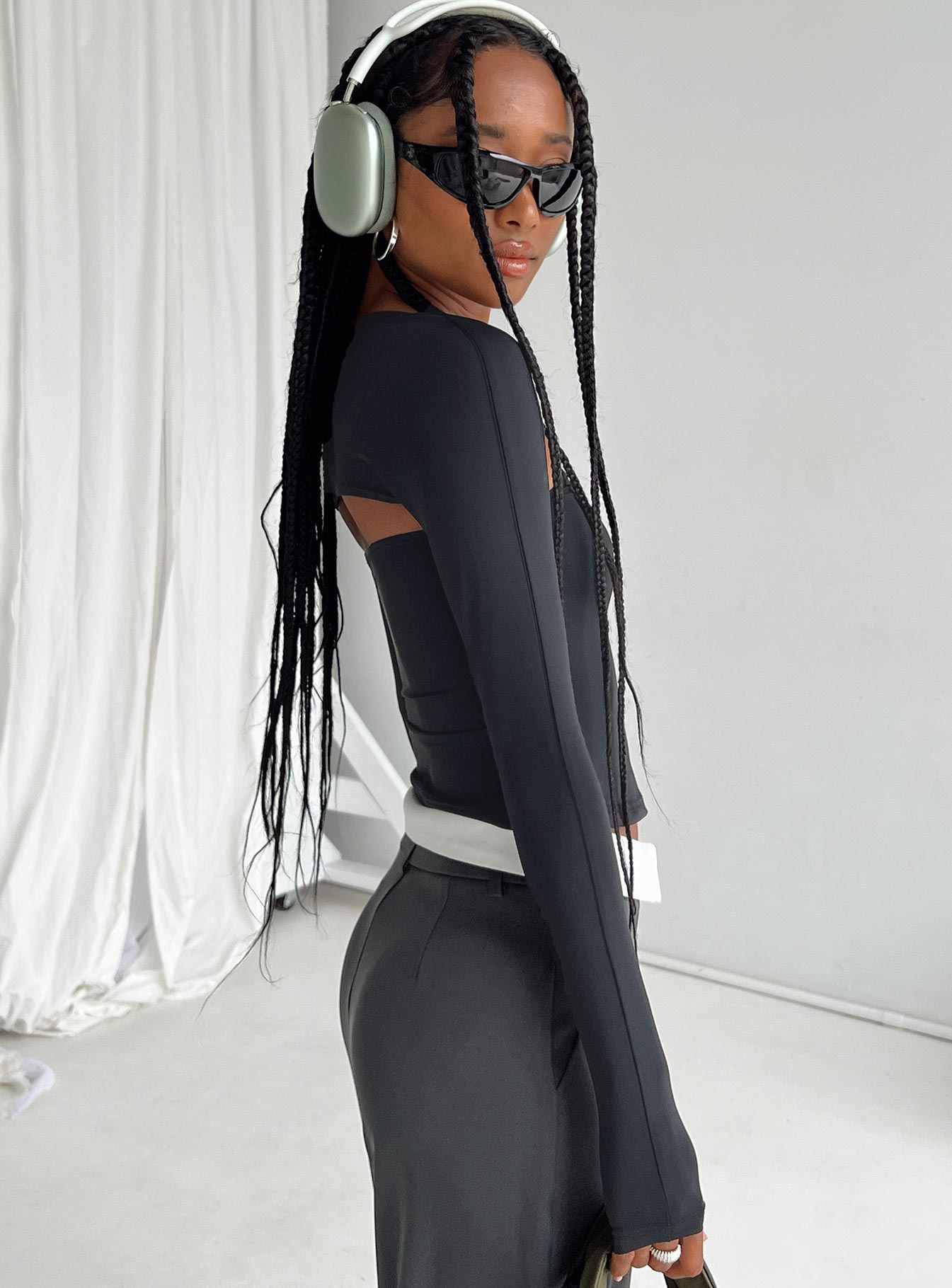 Moran Two Piece Bolero Top Black-Oh Mollys