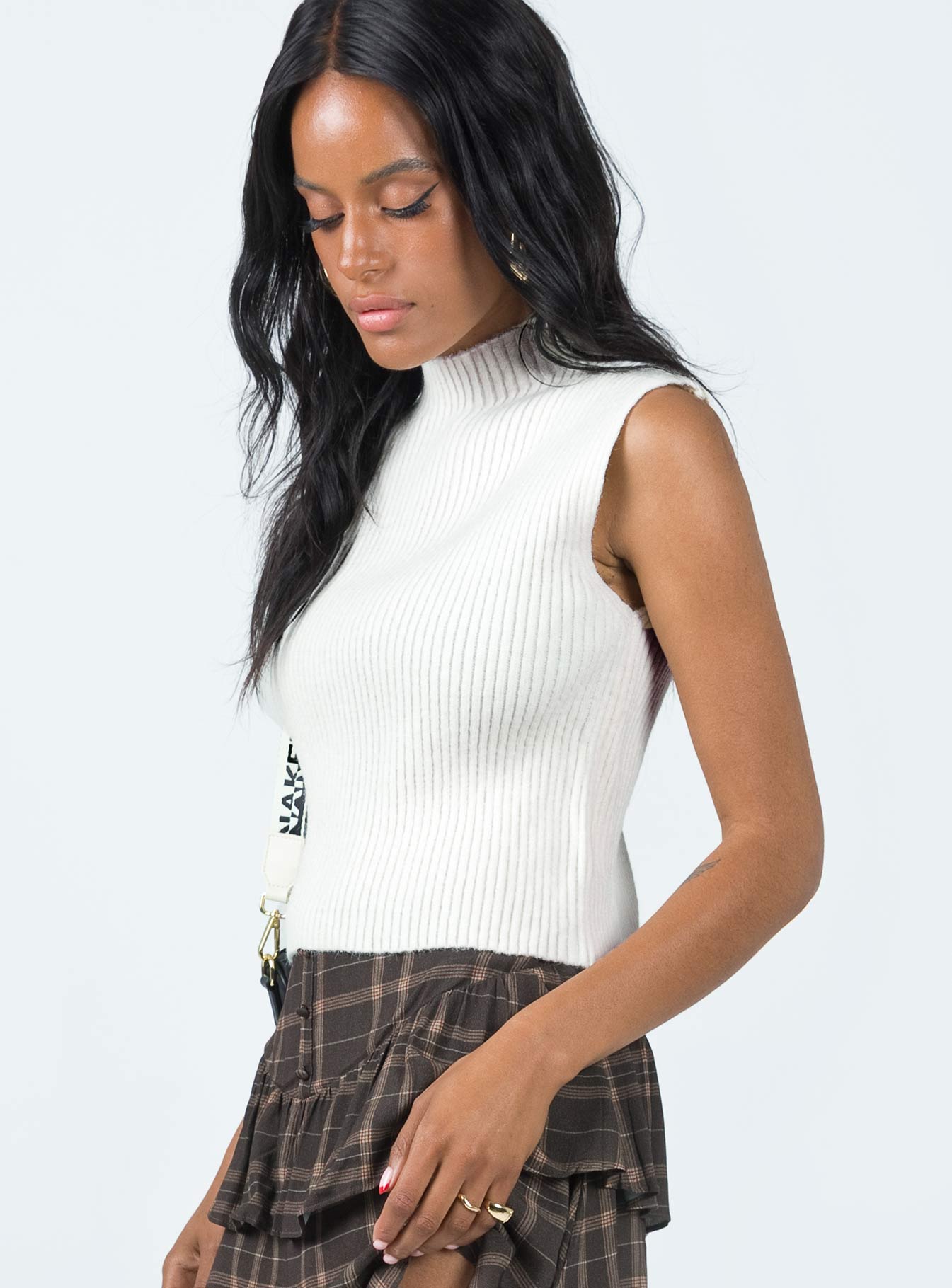 Davena Sweater Vest Cream-Oh Mollys