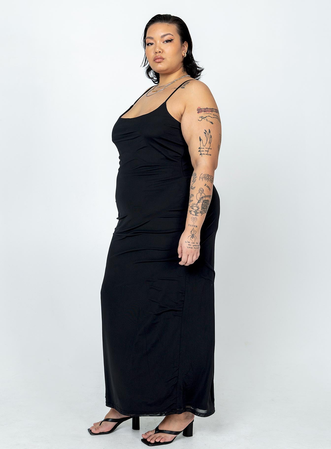 Knox Maxi Dress Black Curve-Oh Mollys