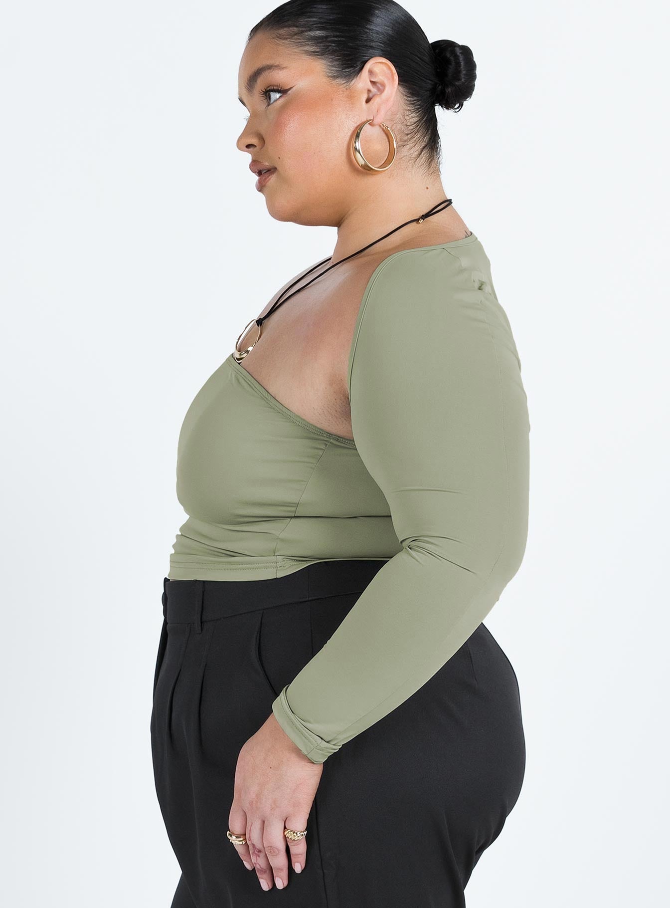 Moran Two Piece Bolero Top Sage Curve-Oh Mollys