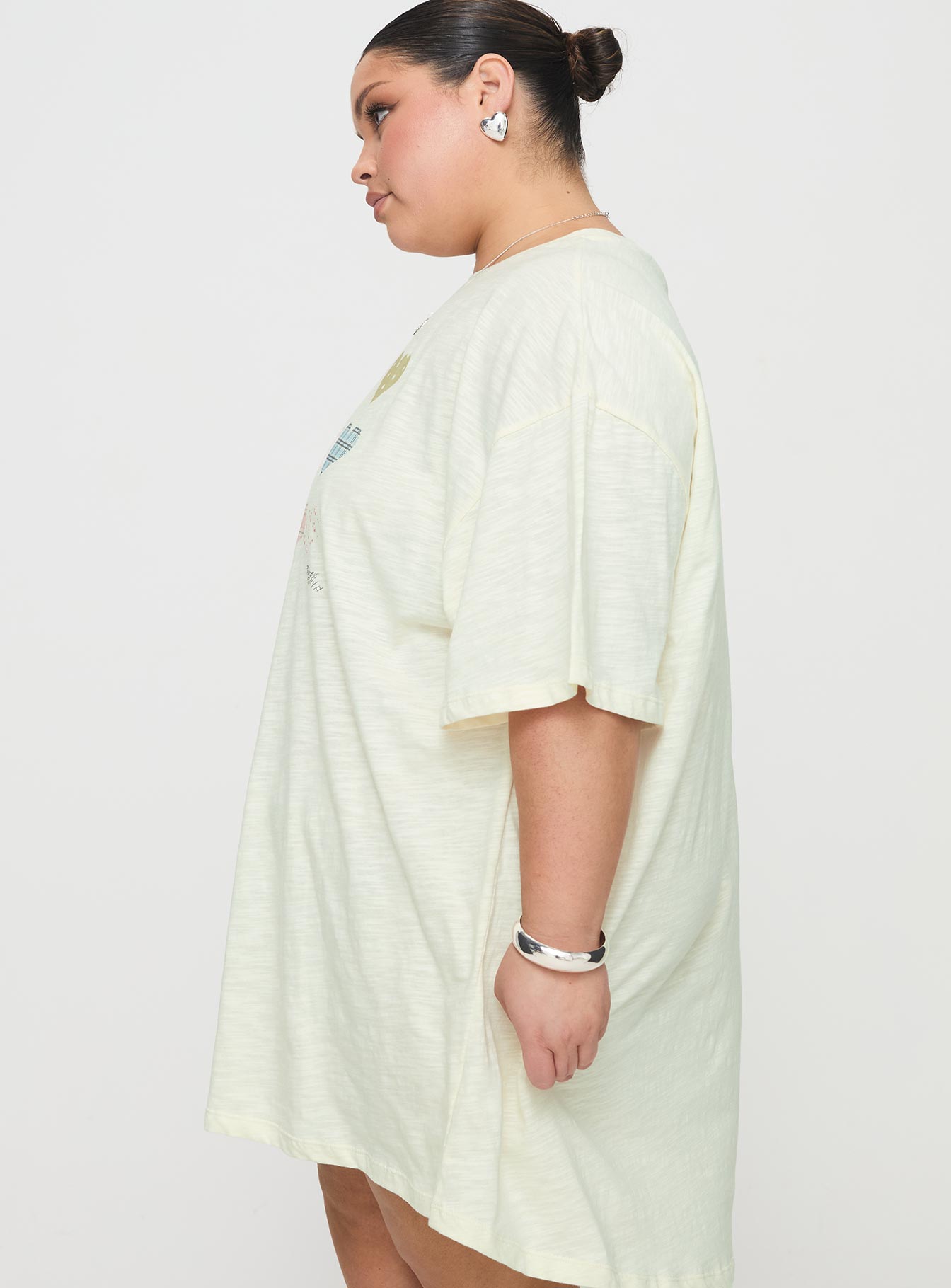 Heart Strong Nightie Sleep Dress Multi Curve-Oh Mollys