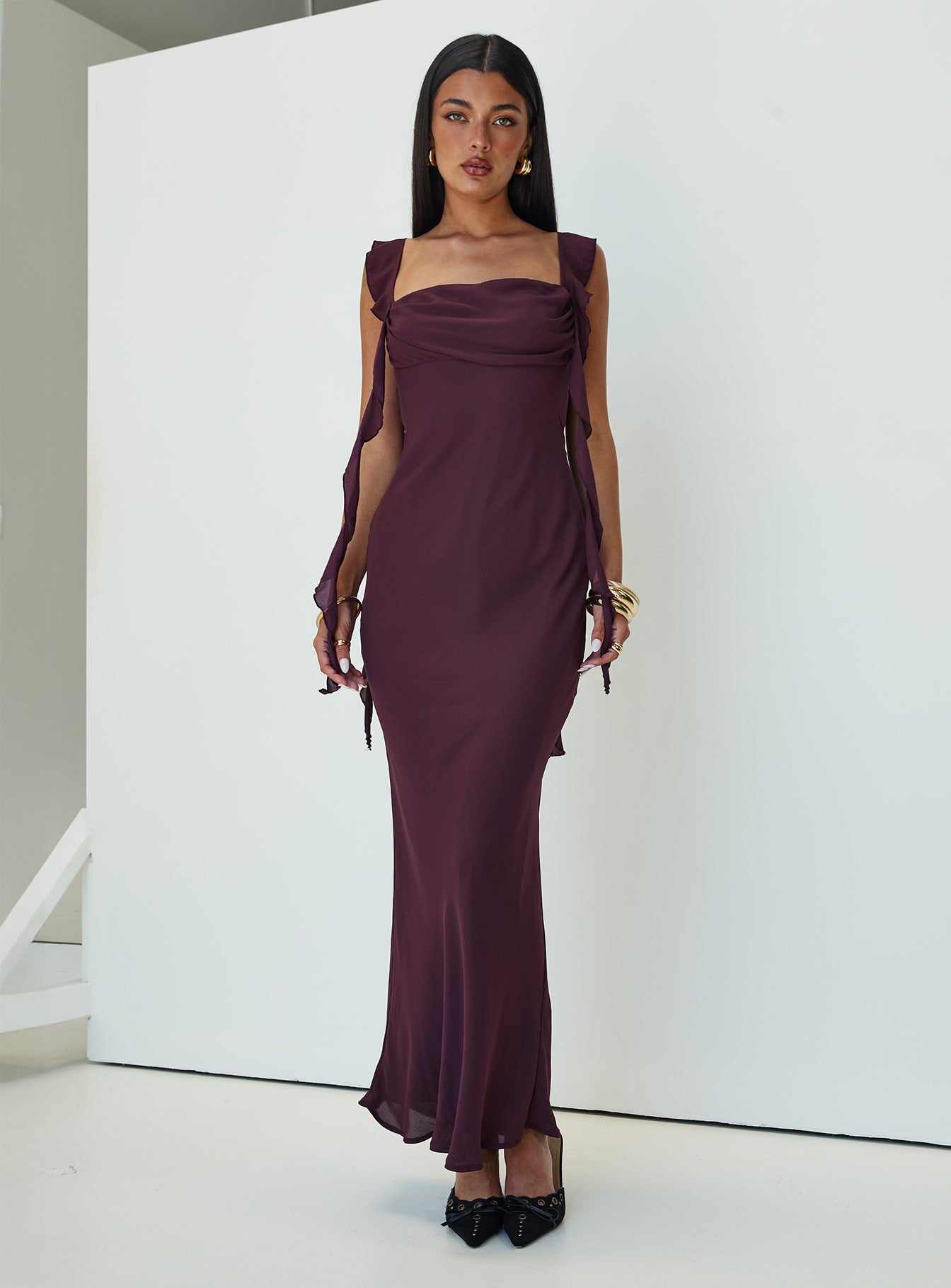 Lanai Maxi Dress Plum Petite-Oh Mollys