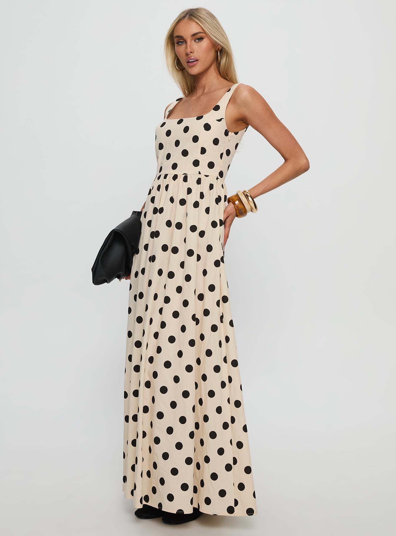 Cartmel Maxi Dress Cream / Polka Dot-Oh Mollys