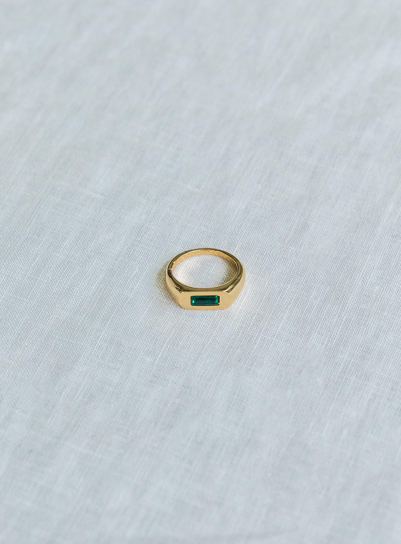 Eternal Gold Plated Ring Gold / Green-Oh Mollys