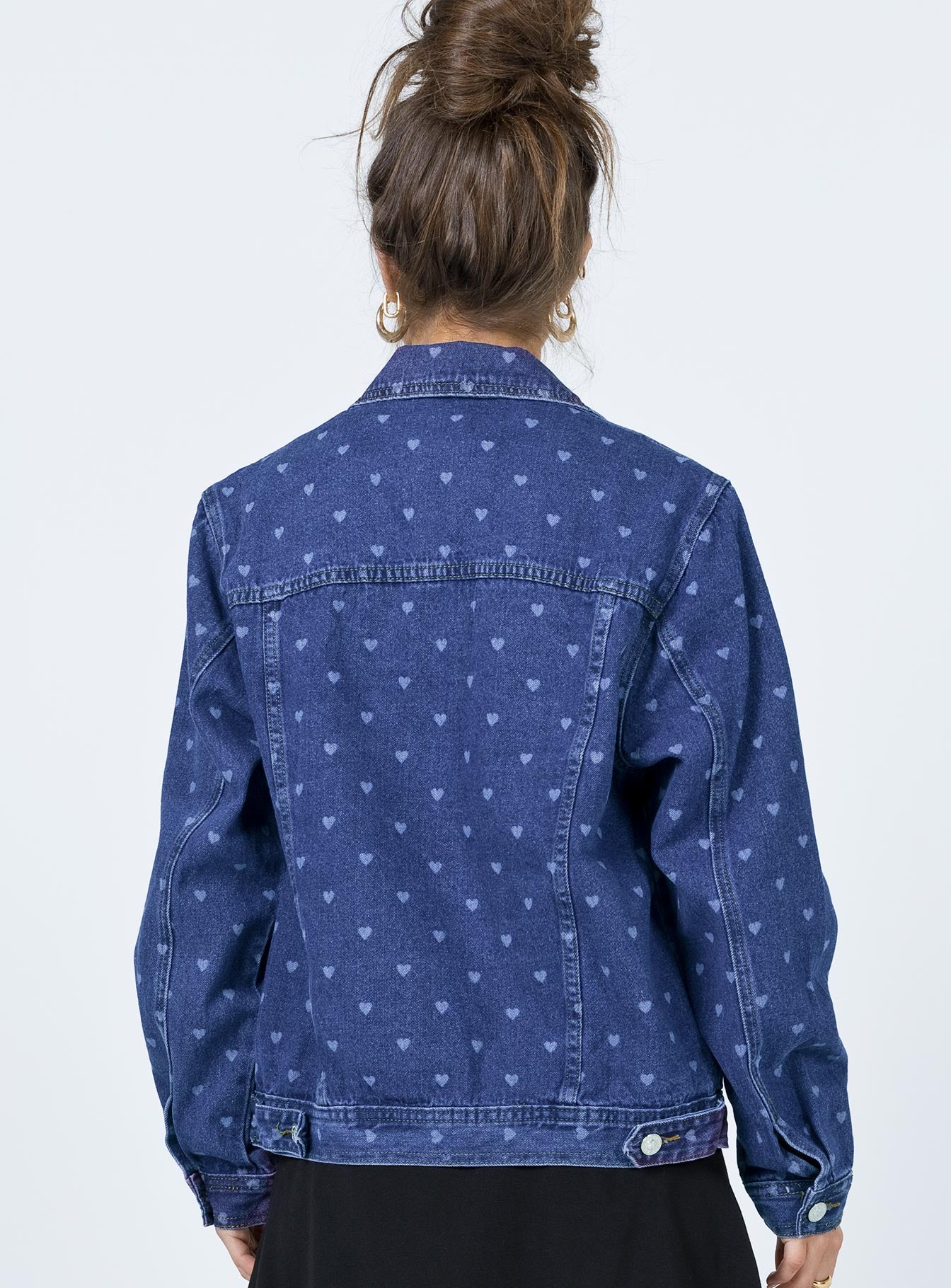 Love Heart Denim Jacket-Oh Mollys