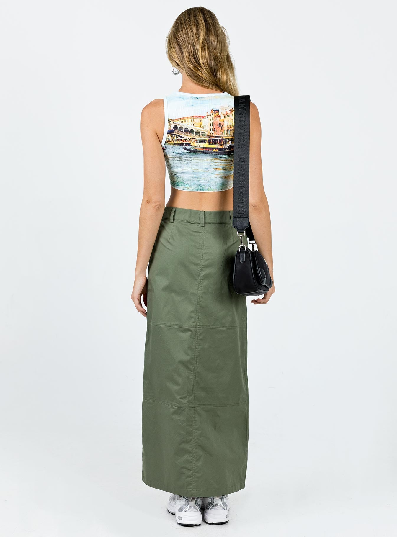 Devine Cargo Maxi Skirt Khaki-Oh Mollys
