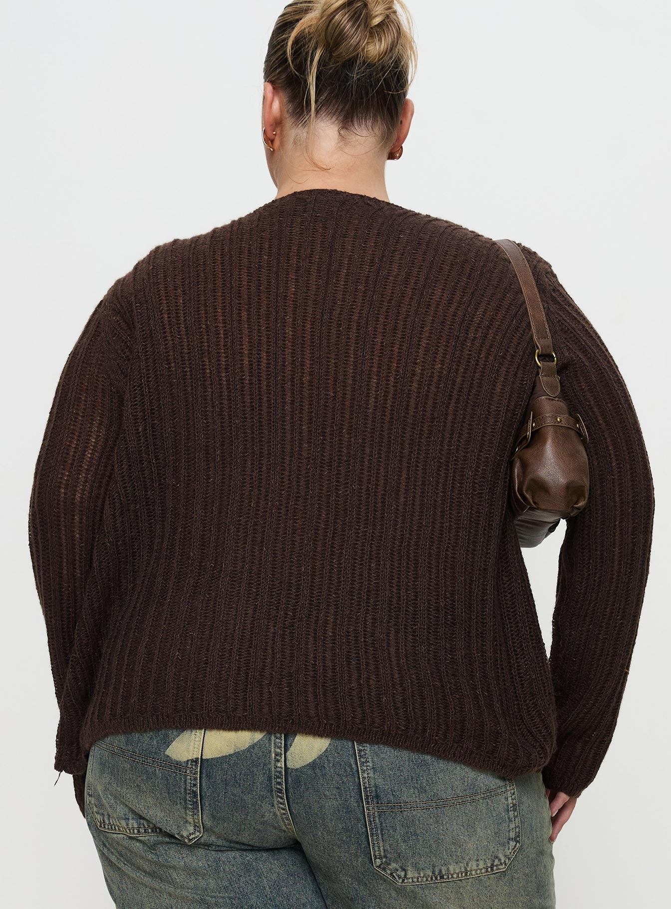 Lenker Knit Jumper Brown Curve-Oh Mollys