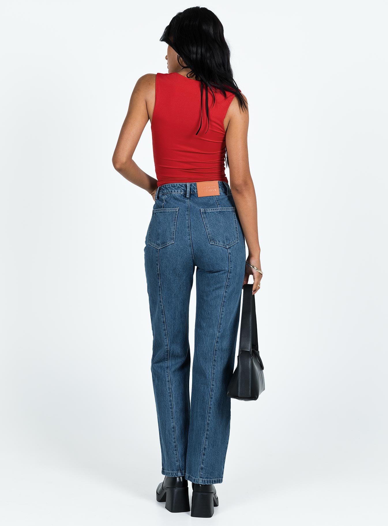 Kirk Straight Leg Jeans Dark Wash Denim-Oh Mollys