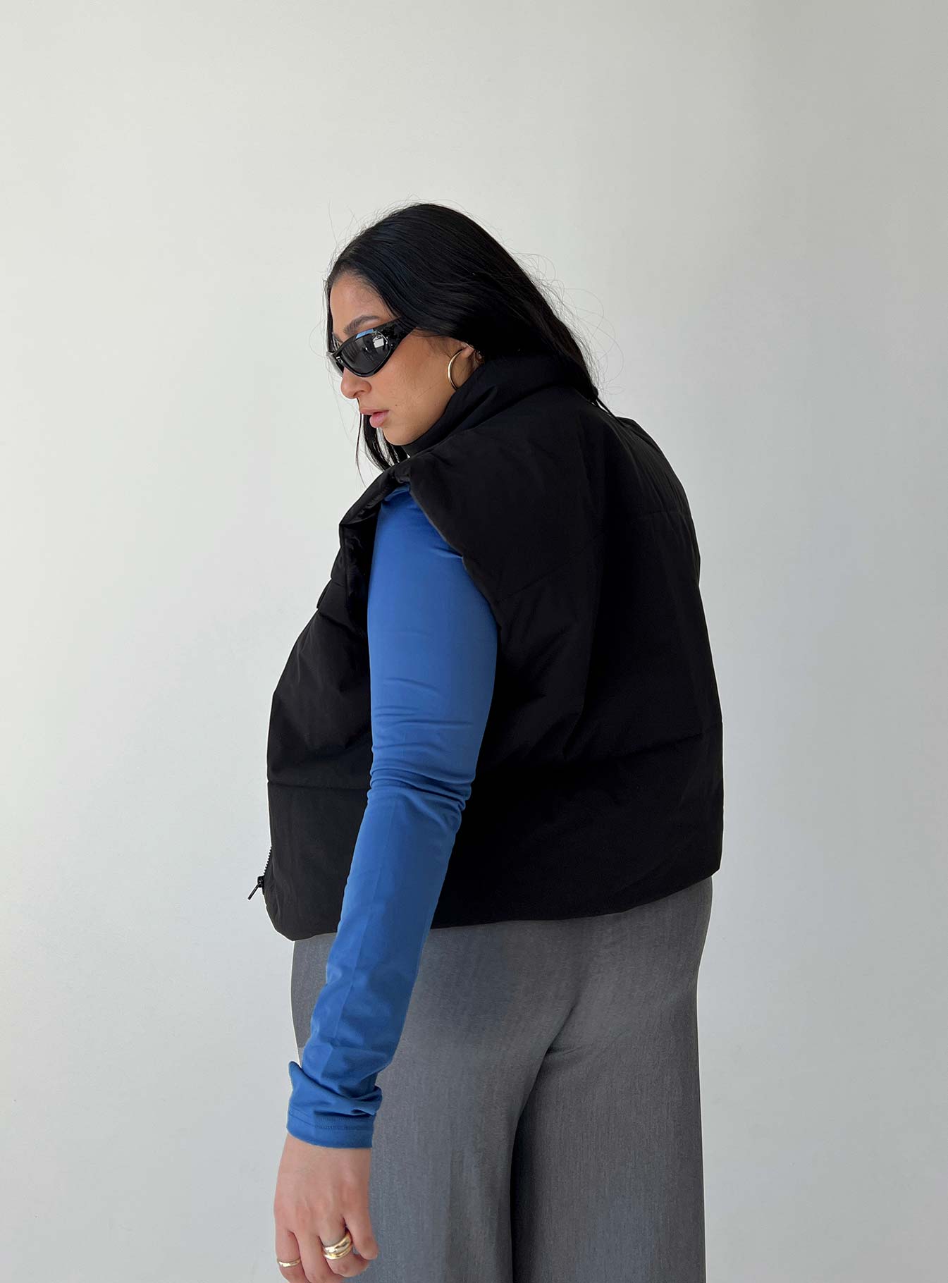 Kirby Puffer Vest Black Curve-Oh Mollys