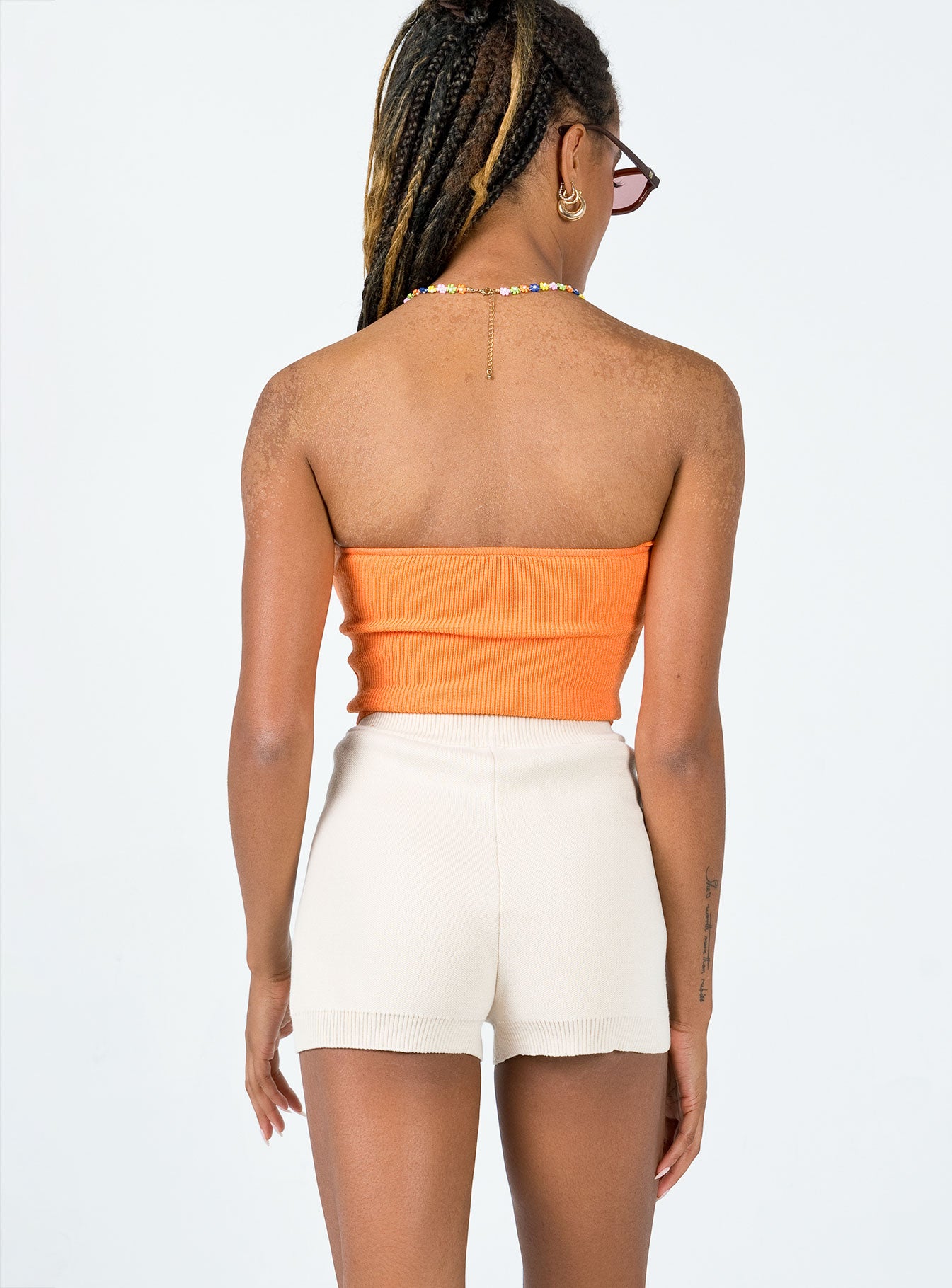 Rowen Basic Knit Shorts Beige-Oh Mollys