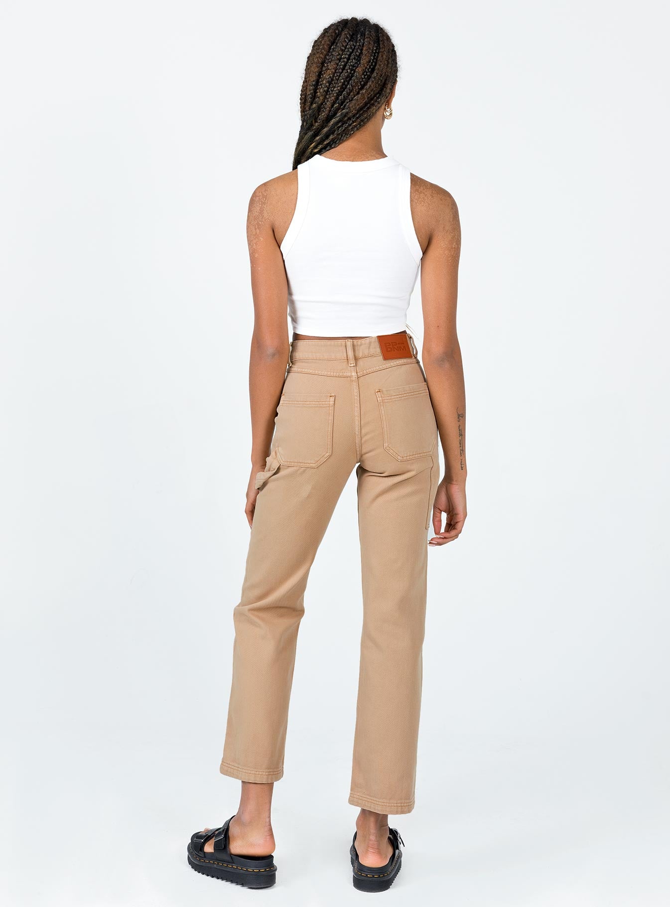 Carpenter Straight Leg Jeans Brown-Oh Mollys