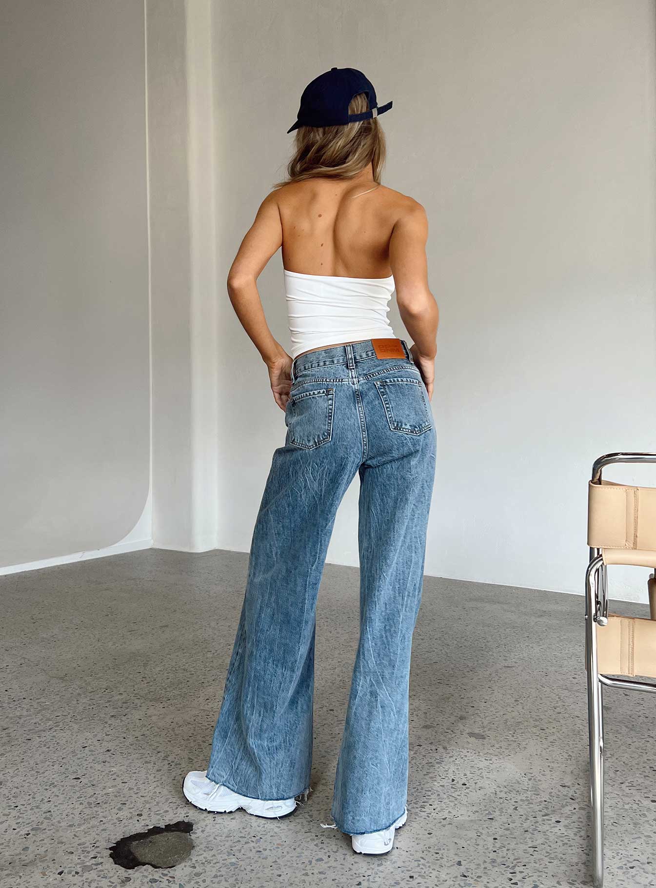 Clarke Low Waist Baggy Jeans Denim-Oh Mollys